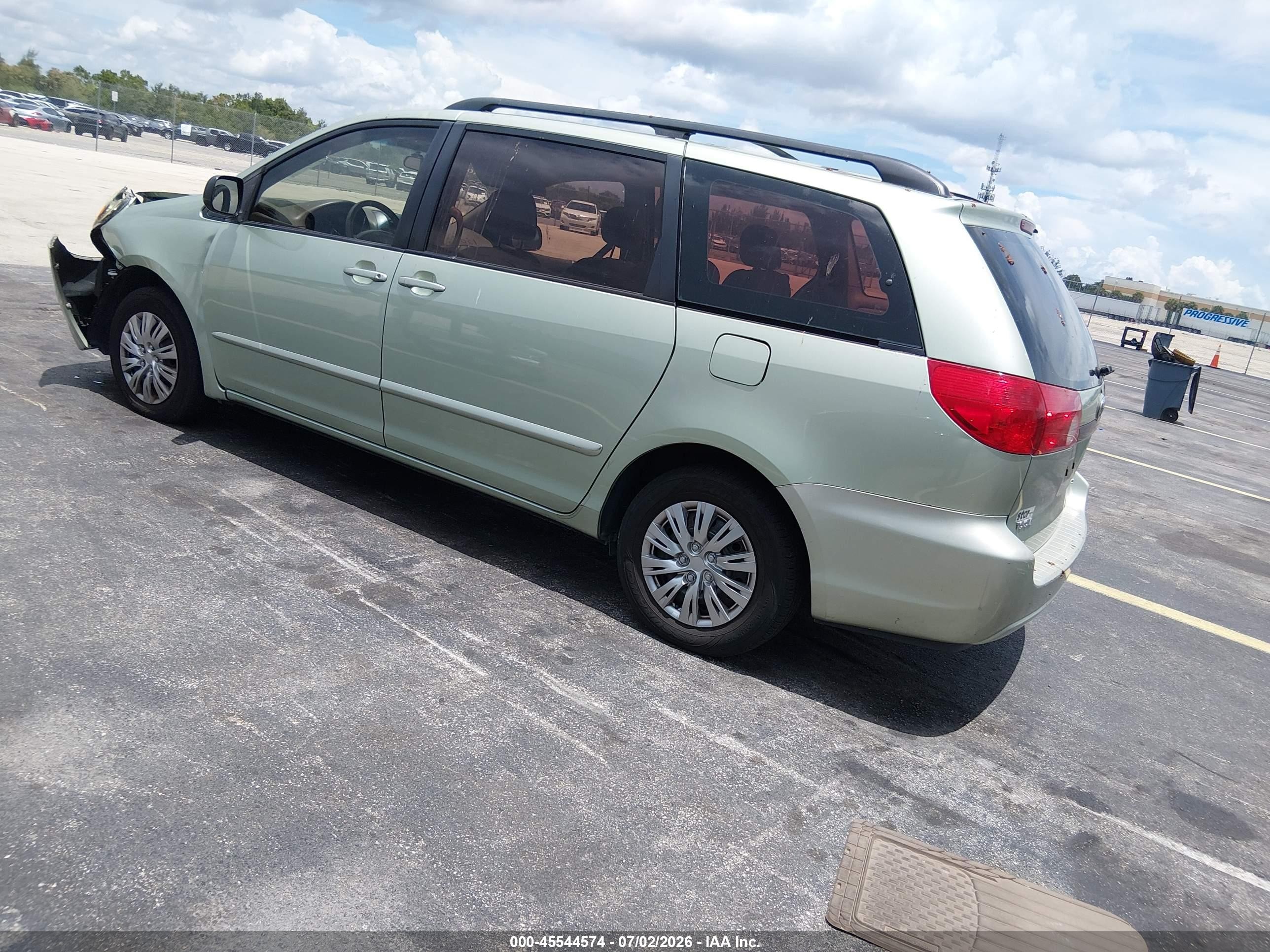2008 Toyota Sienna Ce Green vin: 5TDZK23C78S139070