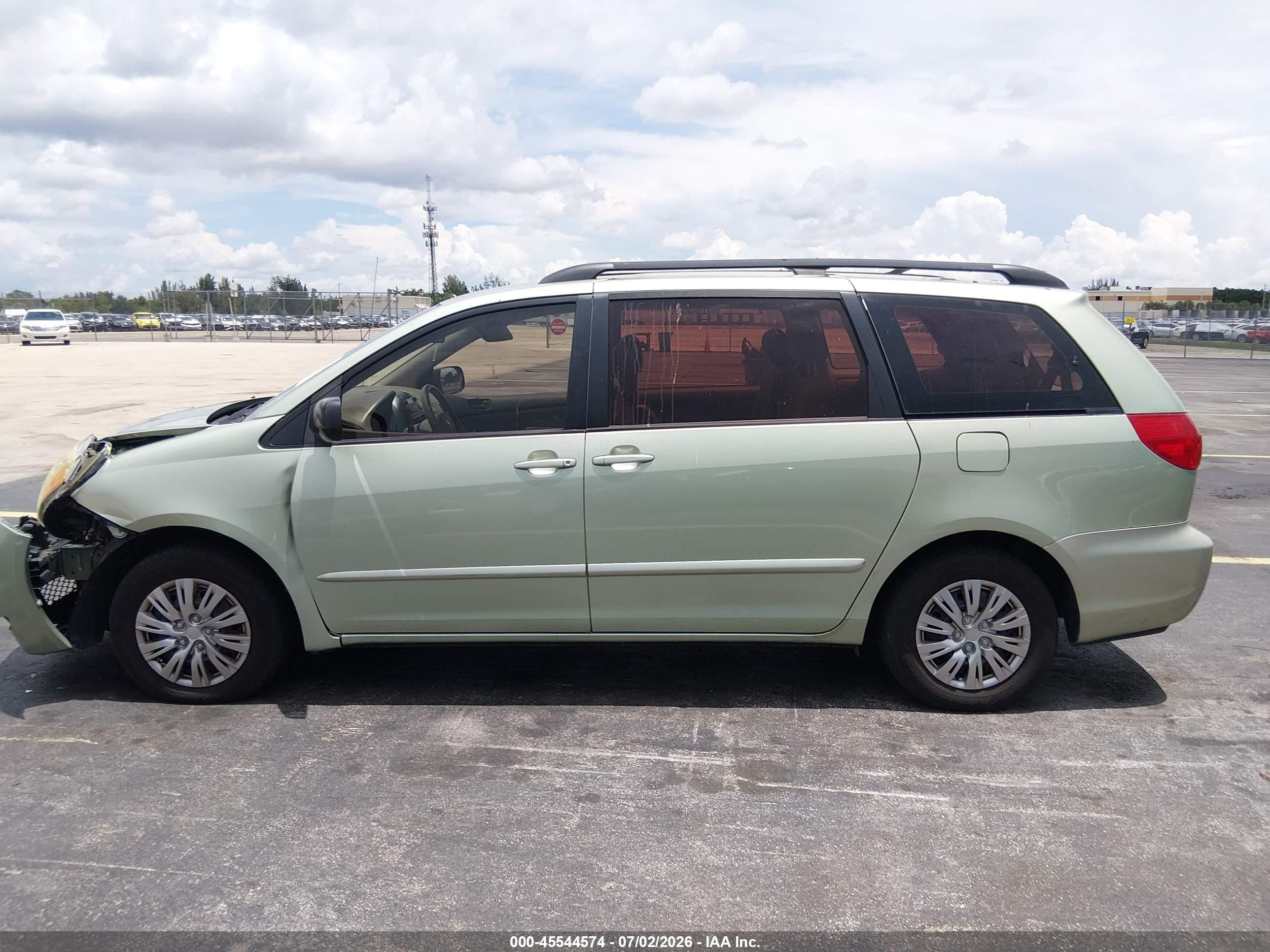 2008 Toyota Sienna Ce Green vin: 5TDZK23C78S139070