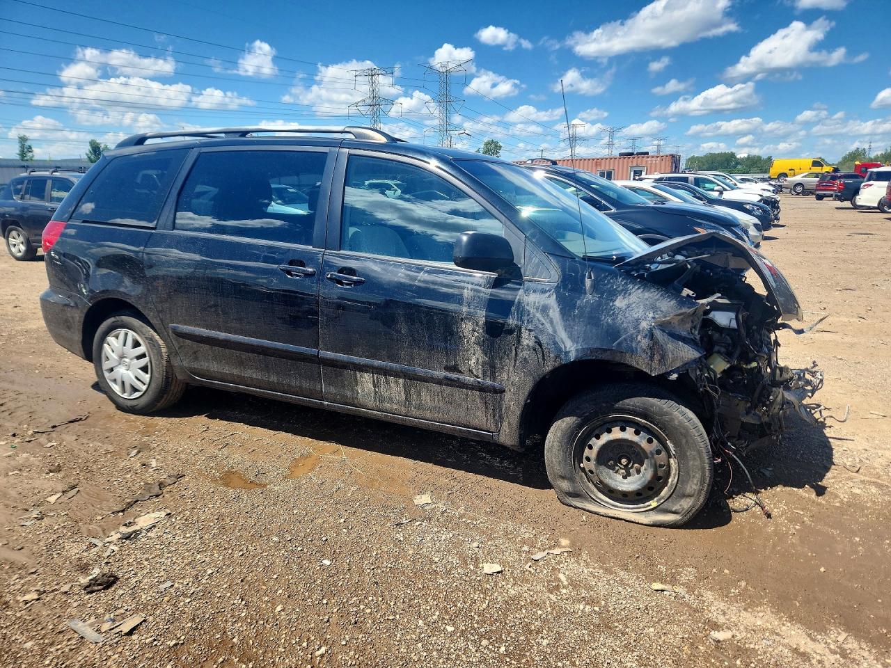 2008 Toyota Sienna Ce 7-passenger Черный vin: 5TDZK23C78S164115