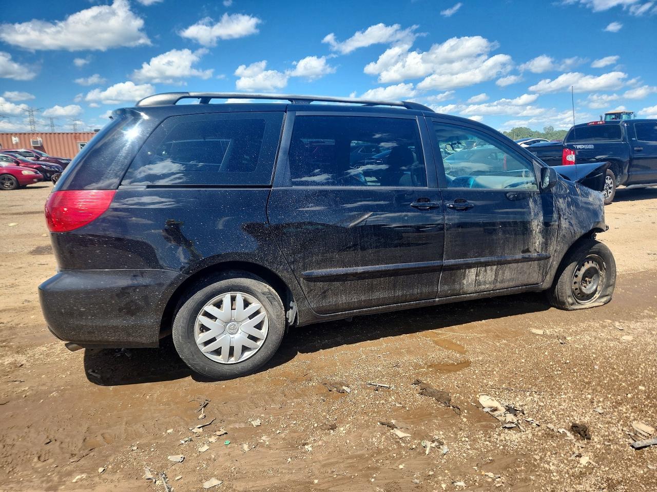 2008 Toyota Sienna Ce 7-passenger Черный vin: 5TDZK23C78S164115