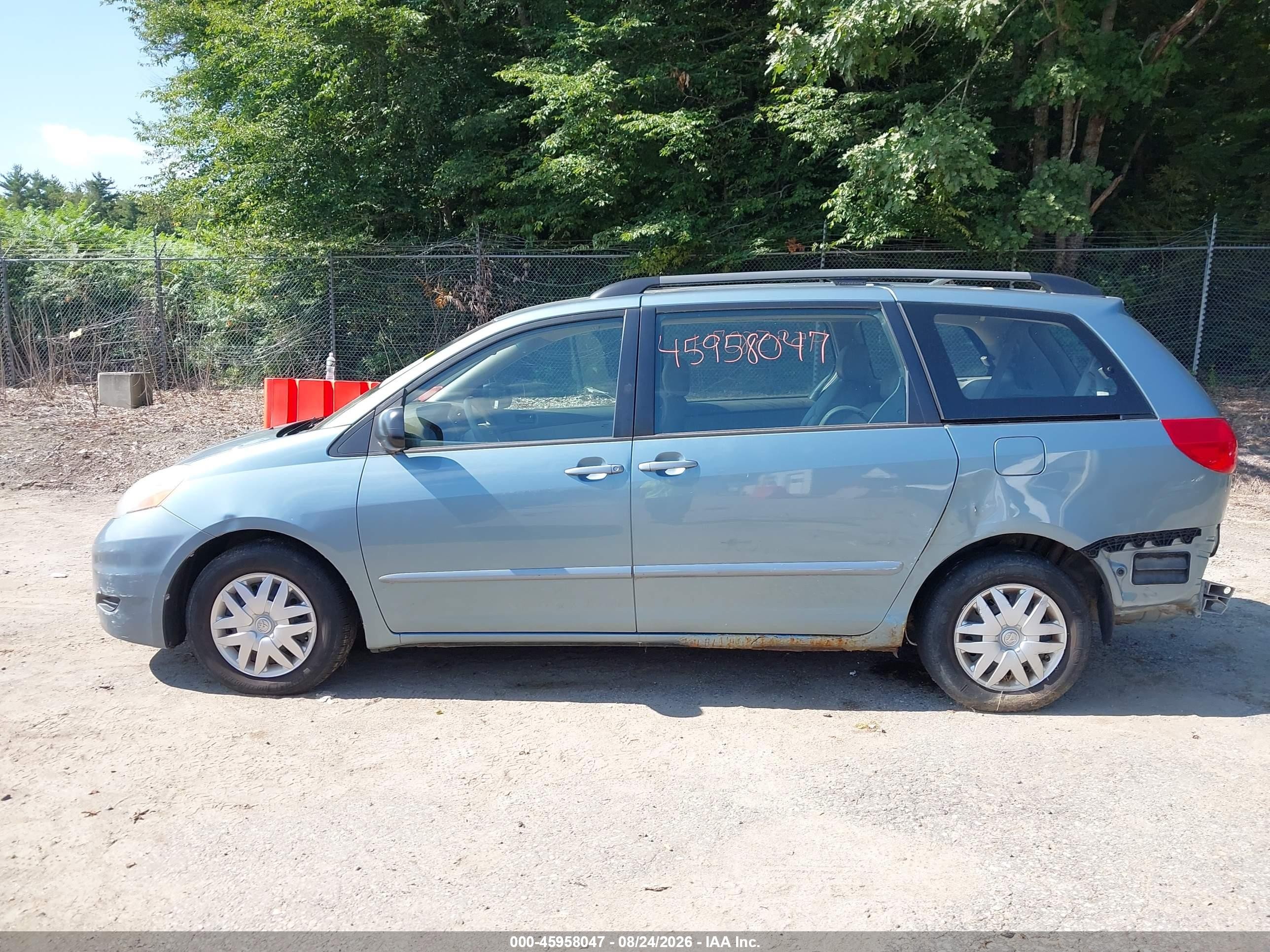 2008 Toyota Sienna Ce Blue vin: 5TDZK23C78S193680