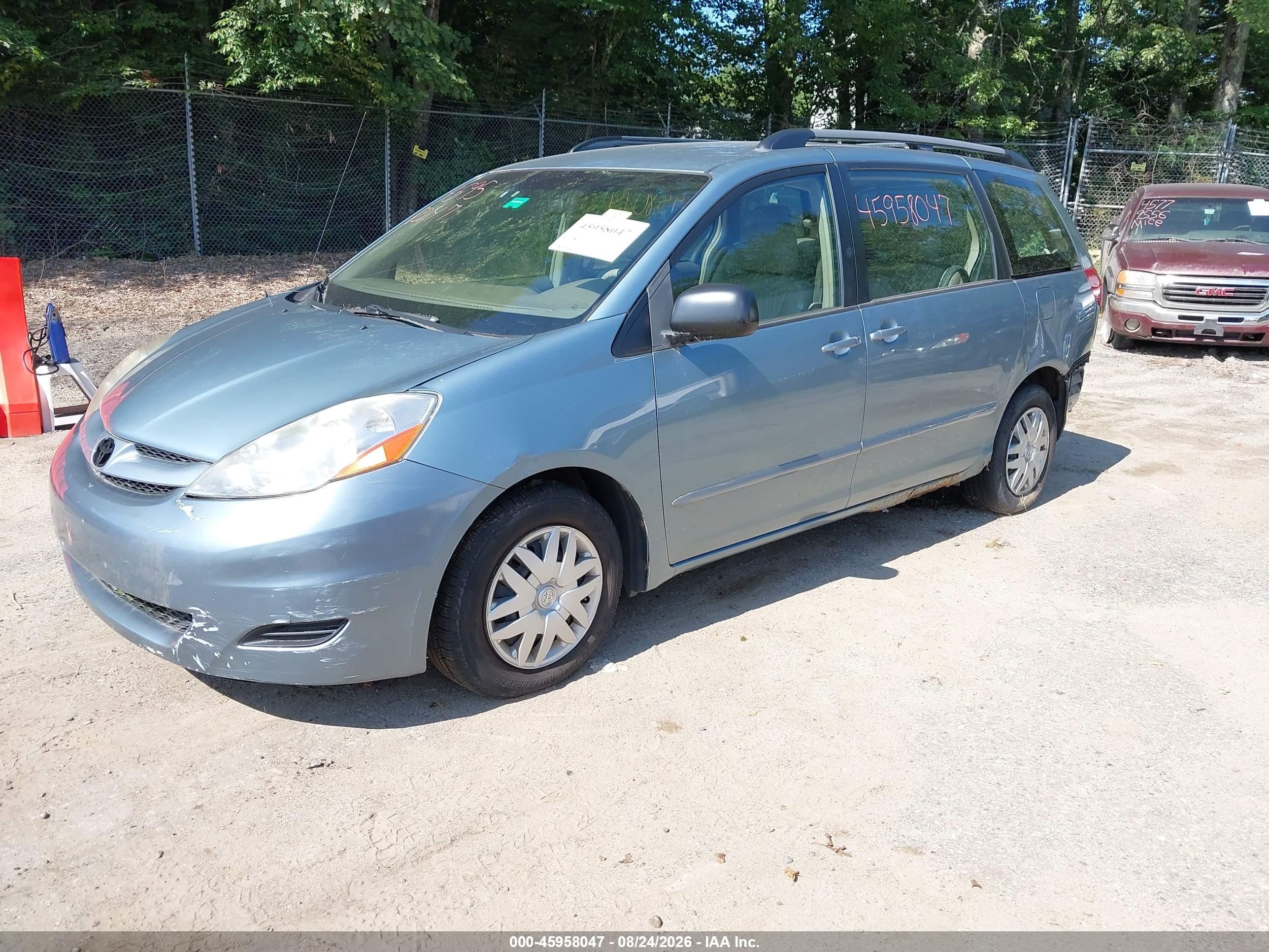 2008 Toyota Sienna Ce Blue vin: 5TDZK23C78S193680