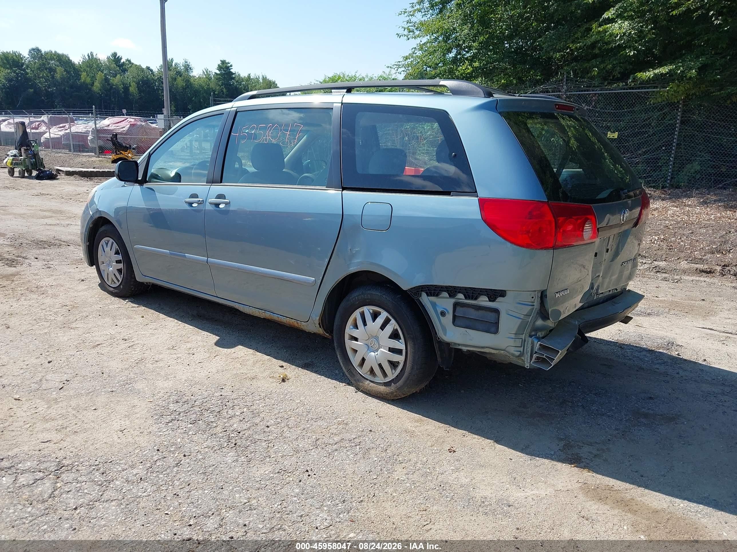 2008 Toyota Sienna Ce Blue vin: 5TDZK23C78S193680