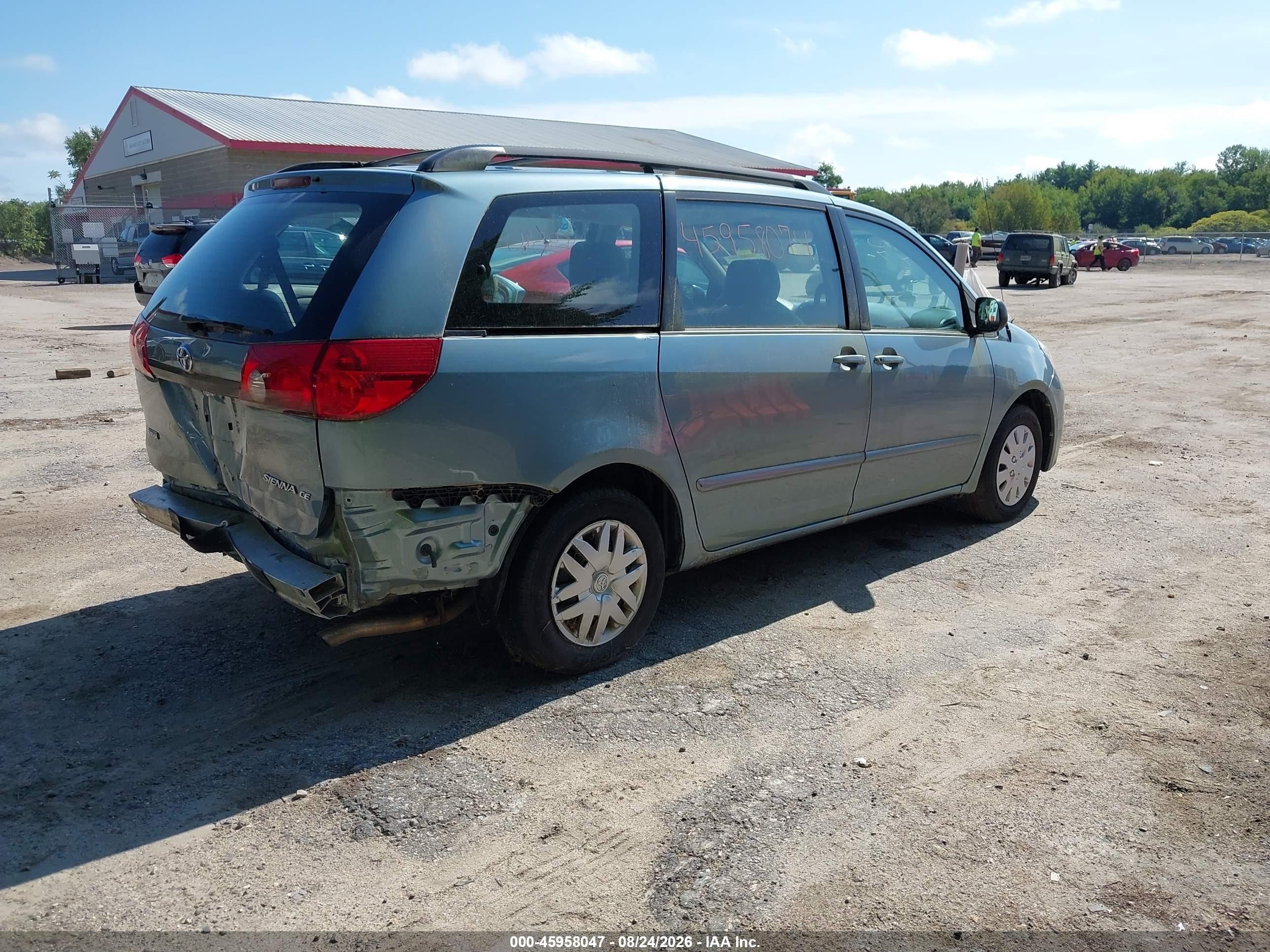 2008 Toyota Sienna Ce Blue vin: 5TDZK23C78S193680