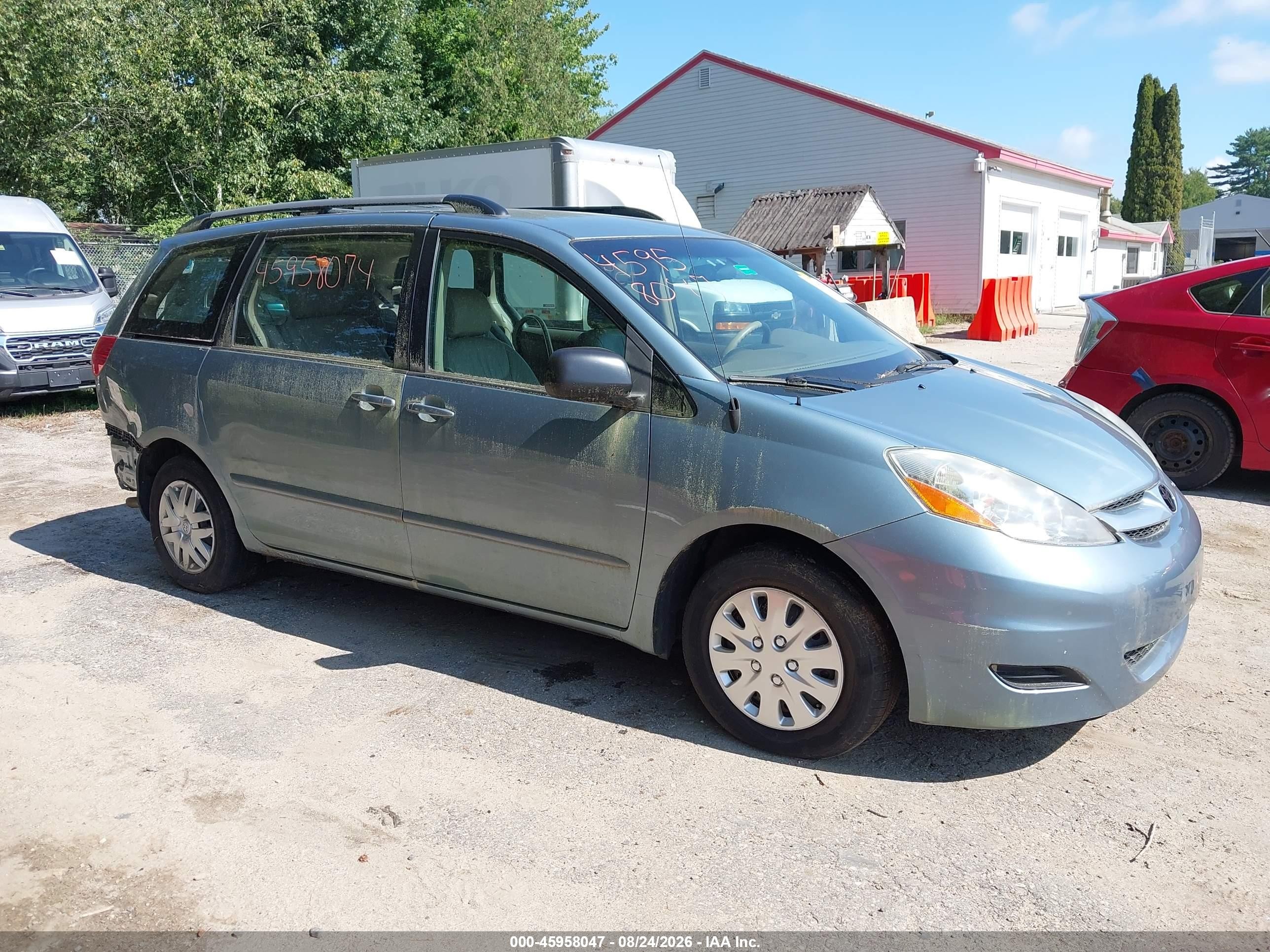 2008 Toyota Sienna Ce Blue vin: 5TDZK23C78S193680