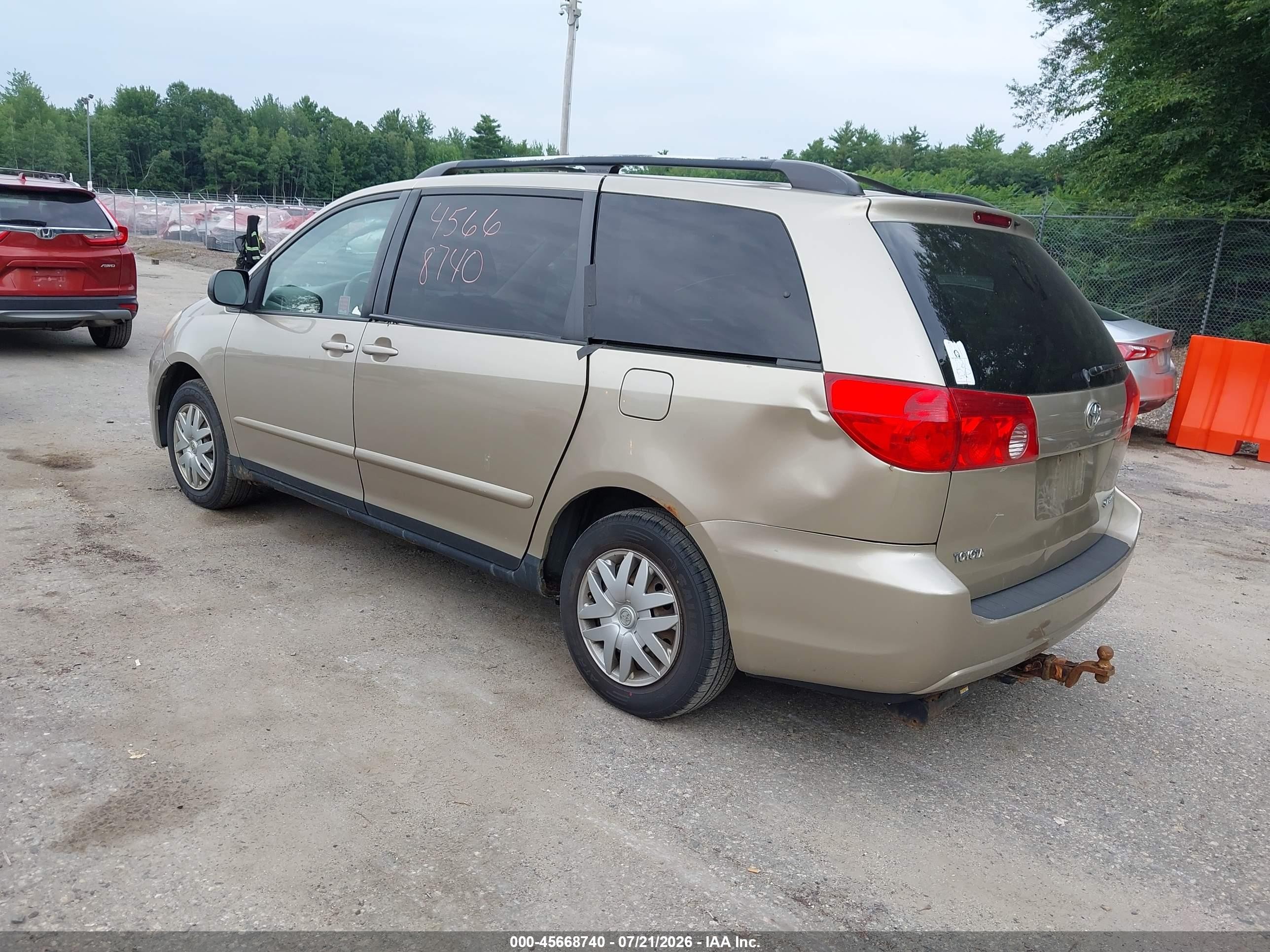 2008 Toyota Sienna Le Tan vin: 5TDZK23C78S223504