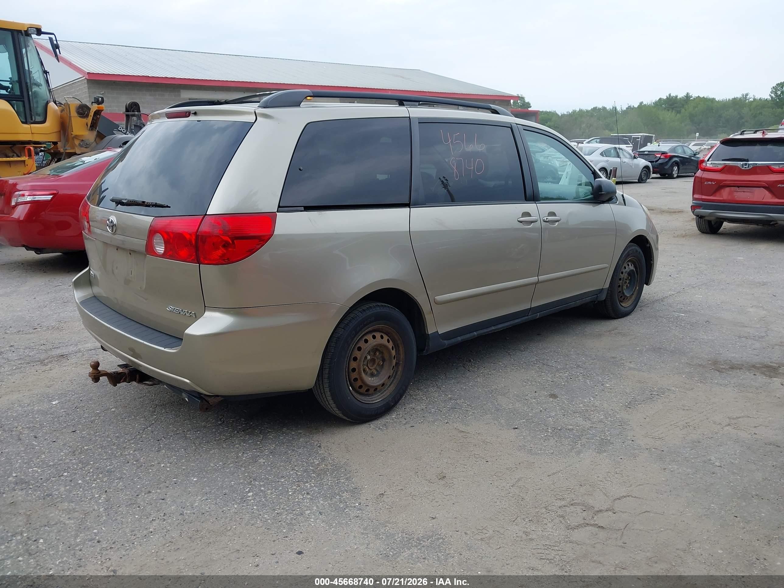 2008 Toyota Sienna Le Tan vin: 5TDZK23C78S223504