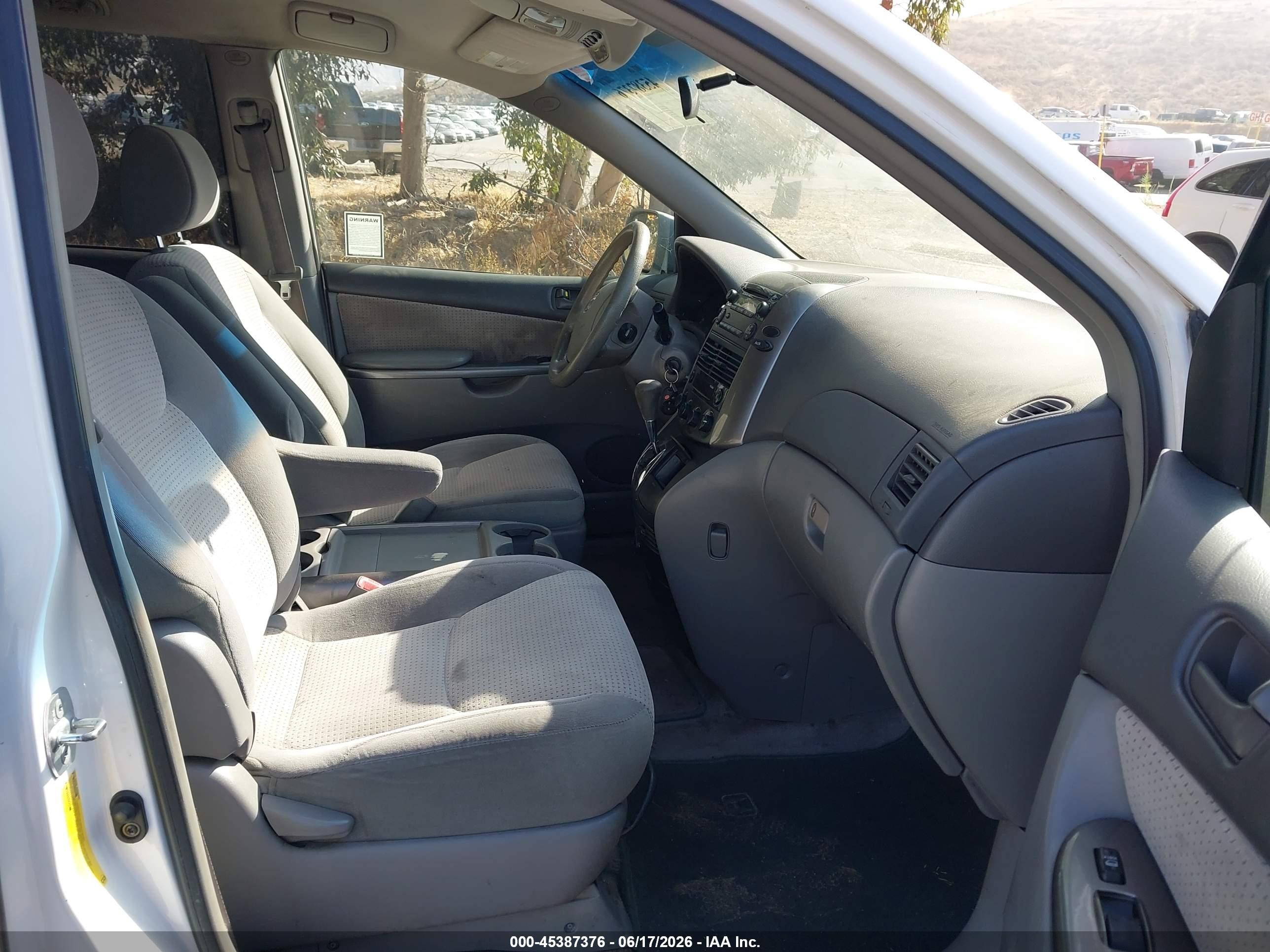 2007 Toyota Sienna Ce/le White vin: 5TDZK23C87S046606