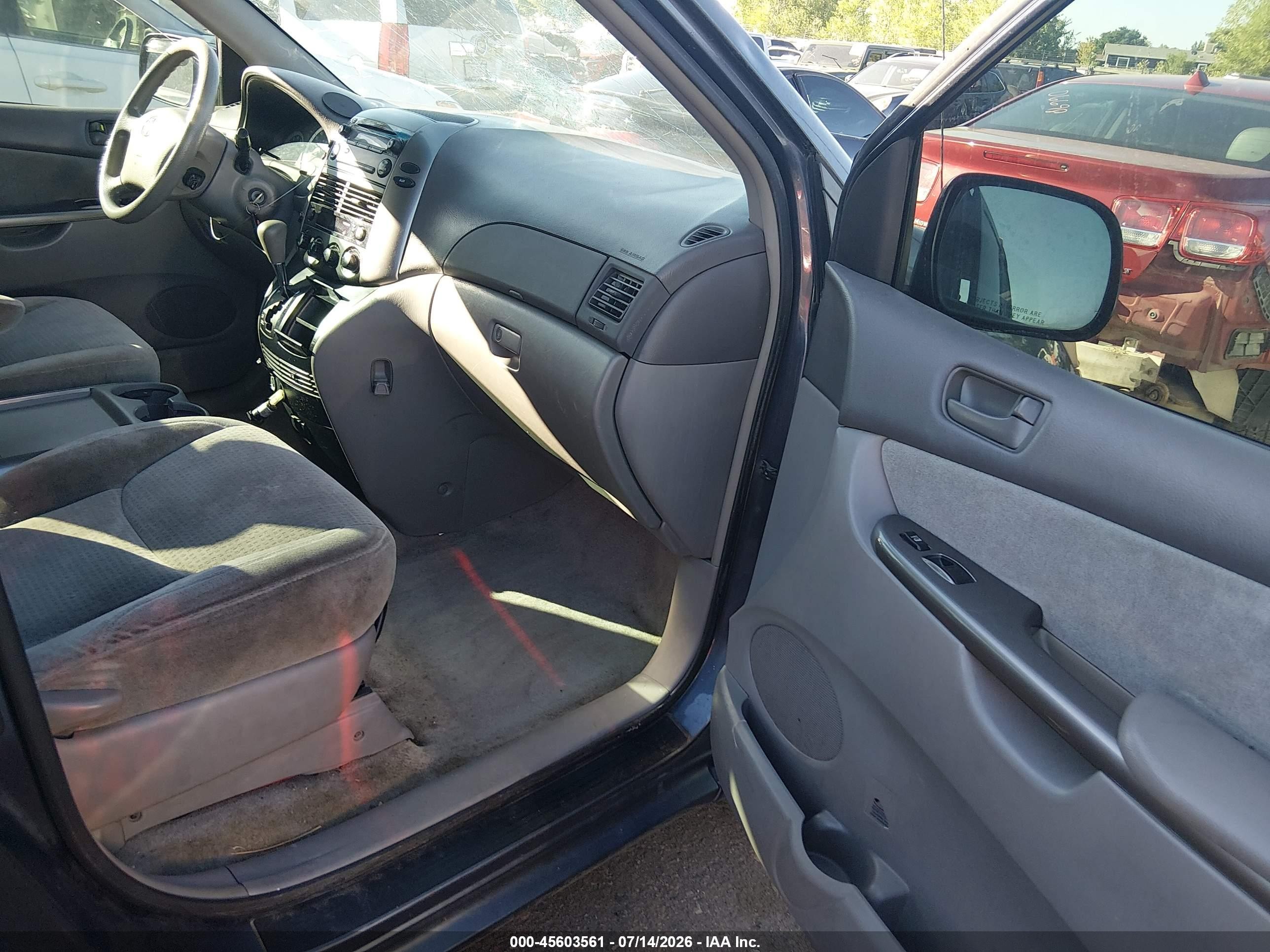 2007 Toyota Sienna Ce Gray vin: 5TDZK23C87S052809