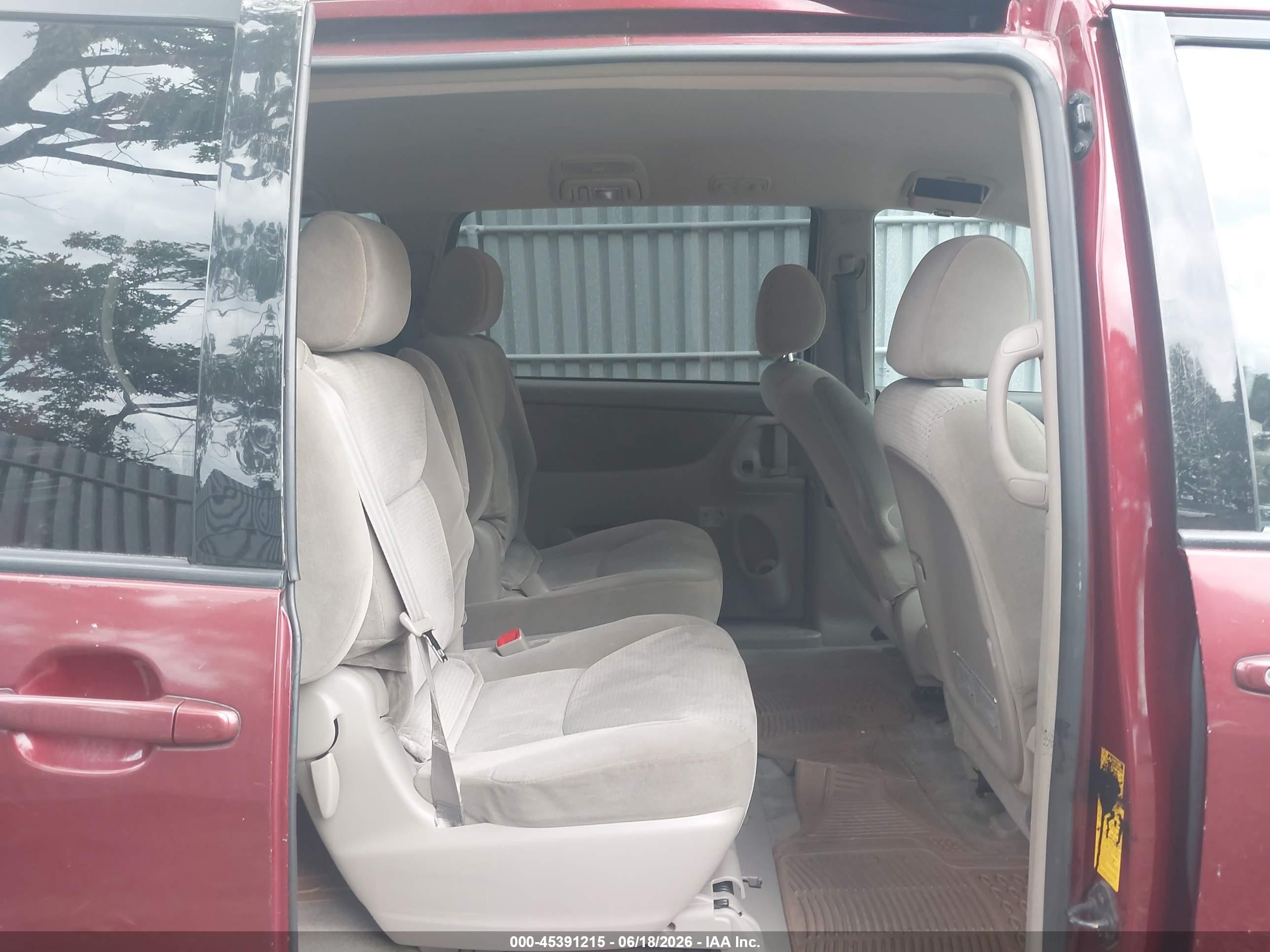 2008 Toyota Sienna Le Red vin: 5TDZK23C88S101542