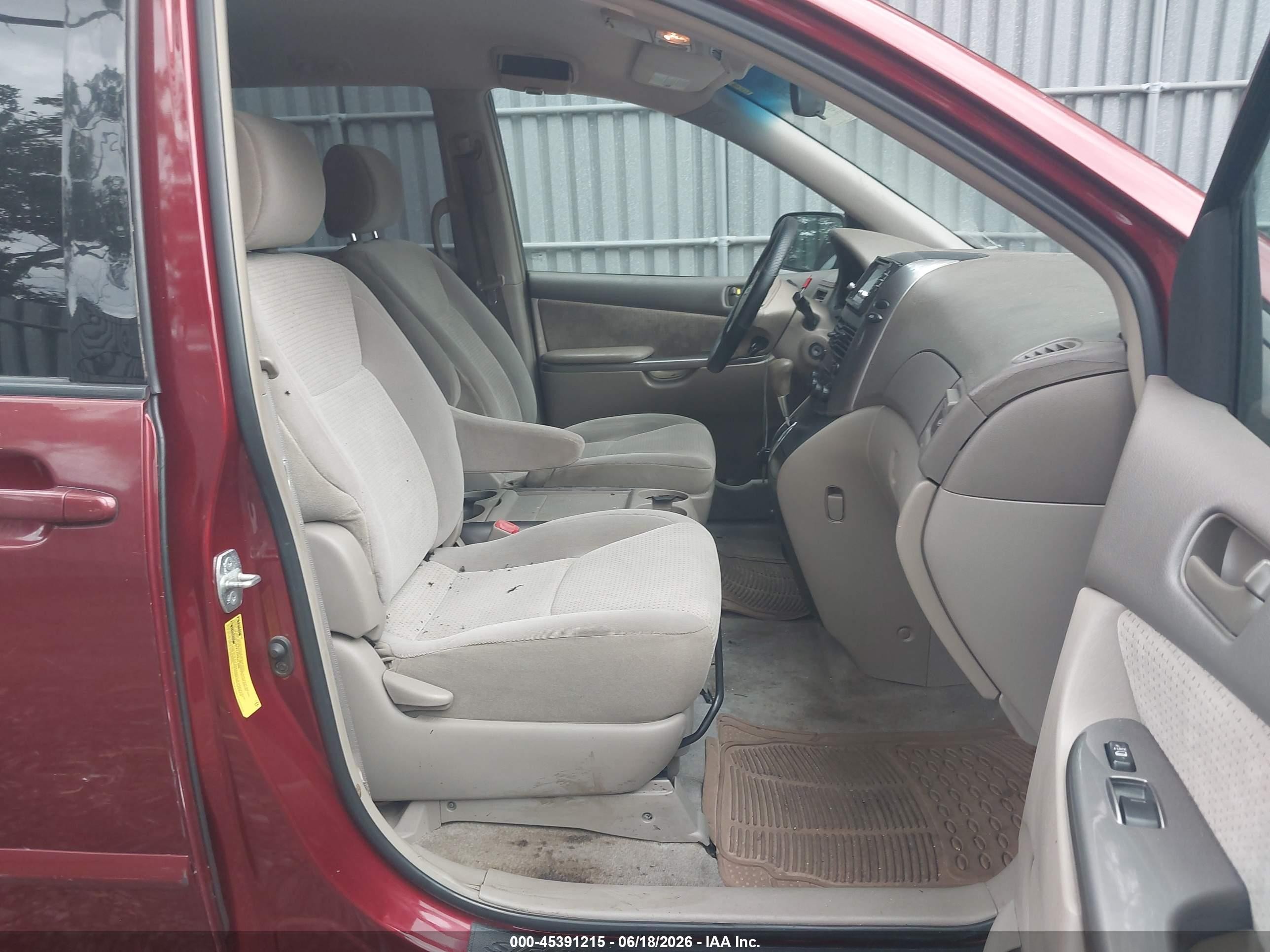 2008 Toyota Sienna Le Red vin: 5TDZK23C88S101542