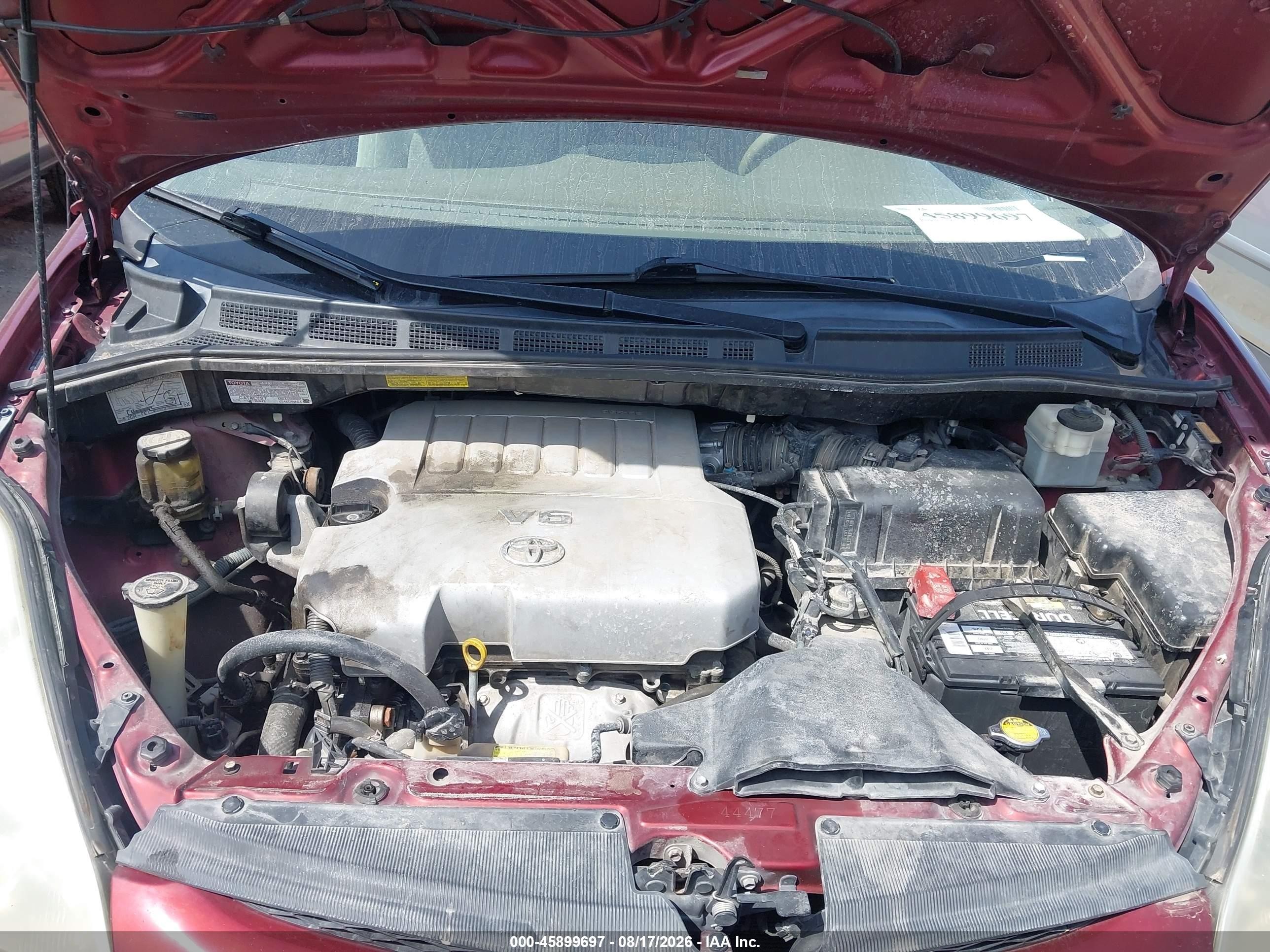2008 Toyota Sienna Ce Burgundy vin: 5TDZK23C88S116316
