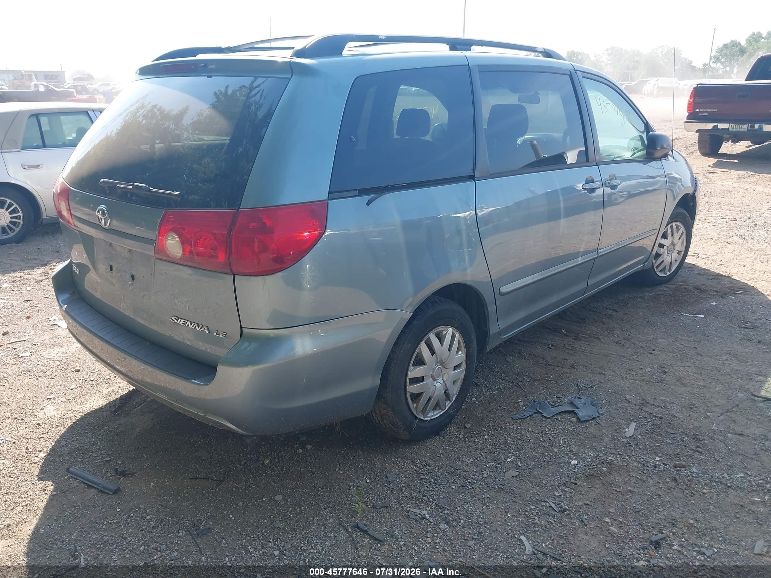 2008 Toyota Sienna Le Blue vin: 5TDZK23C88S119247