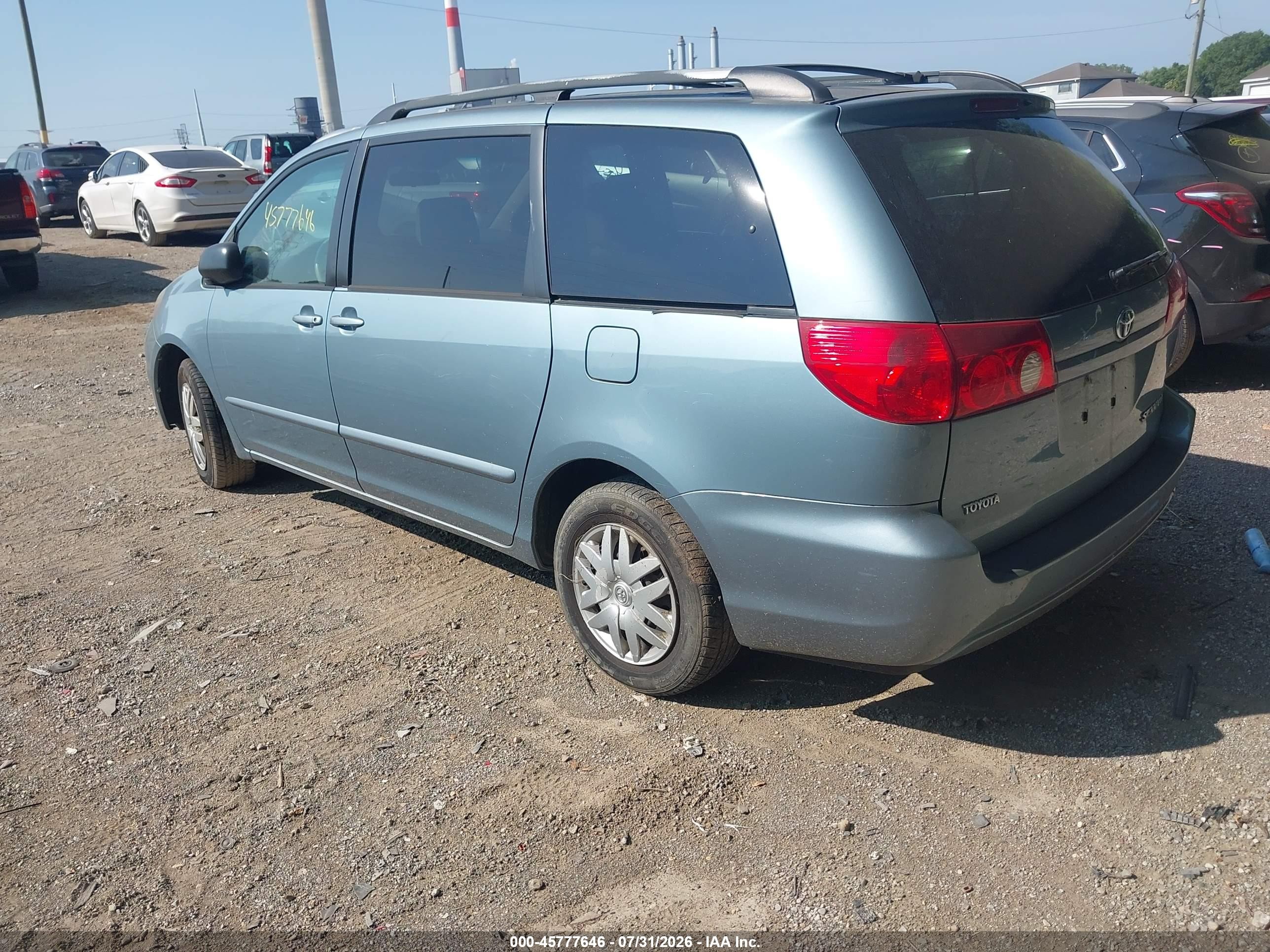 2008 Toyota Sienna Le Blue vin: 5TDZK23C88S119247