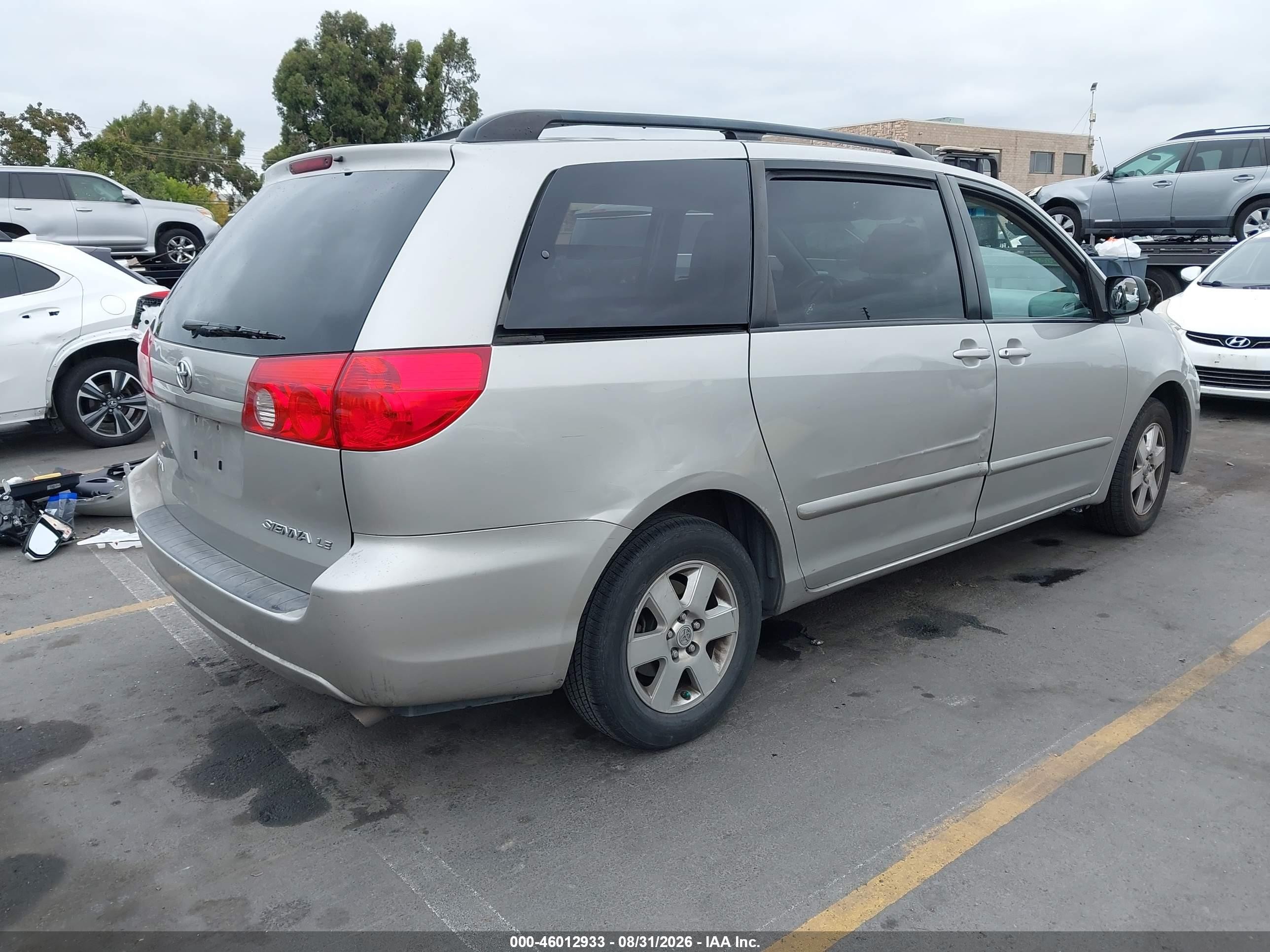 2008 Toyota Sienna Le Silver vin: 5TDZK23C88S150840
