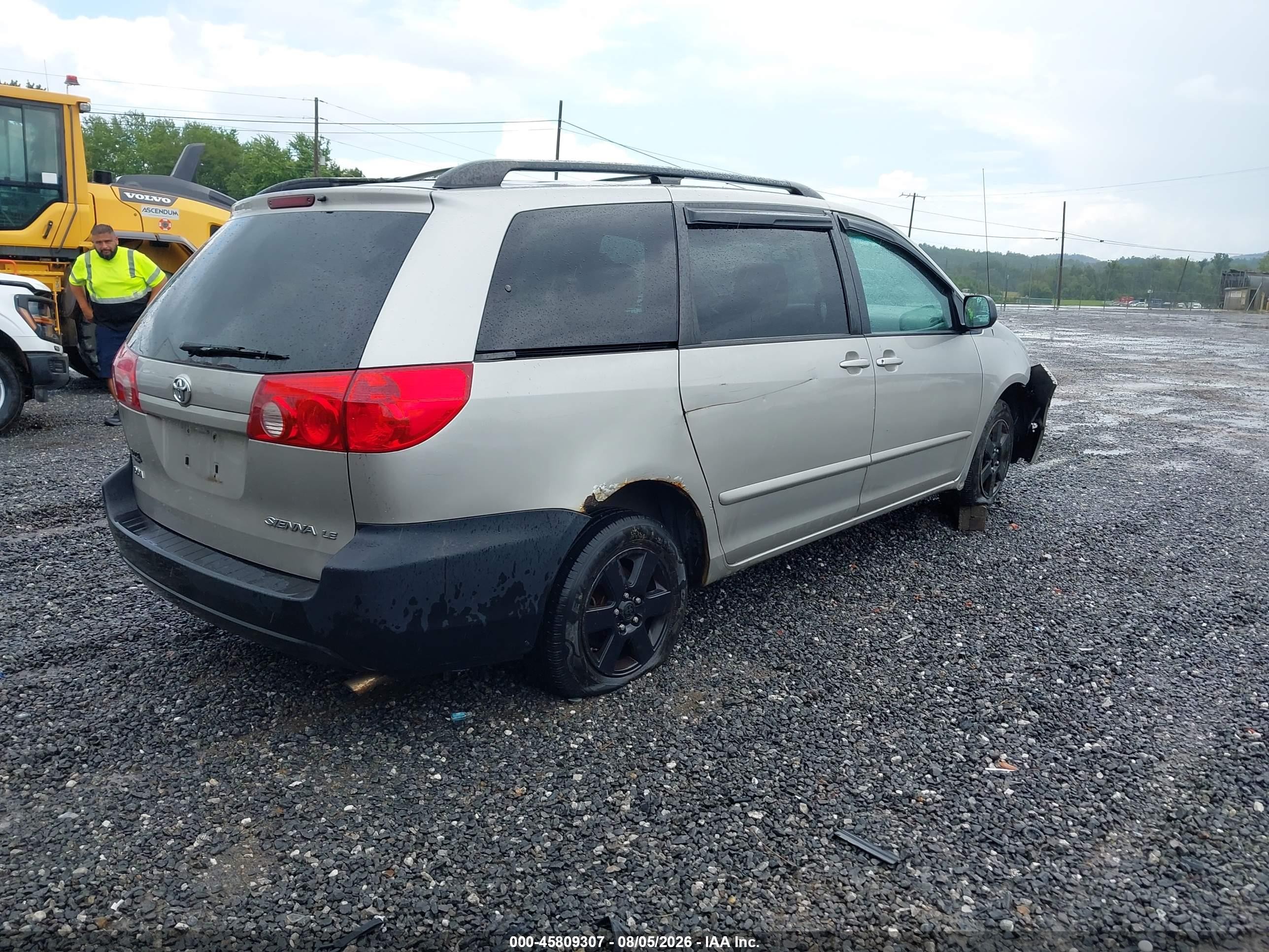 2009 Toyota Sienna Le Серый vin: 5TDZK23C89S230401
