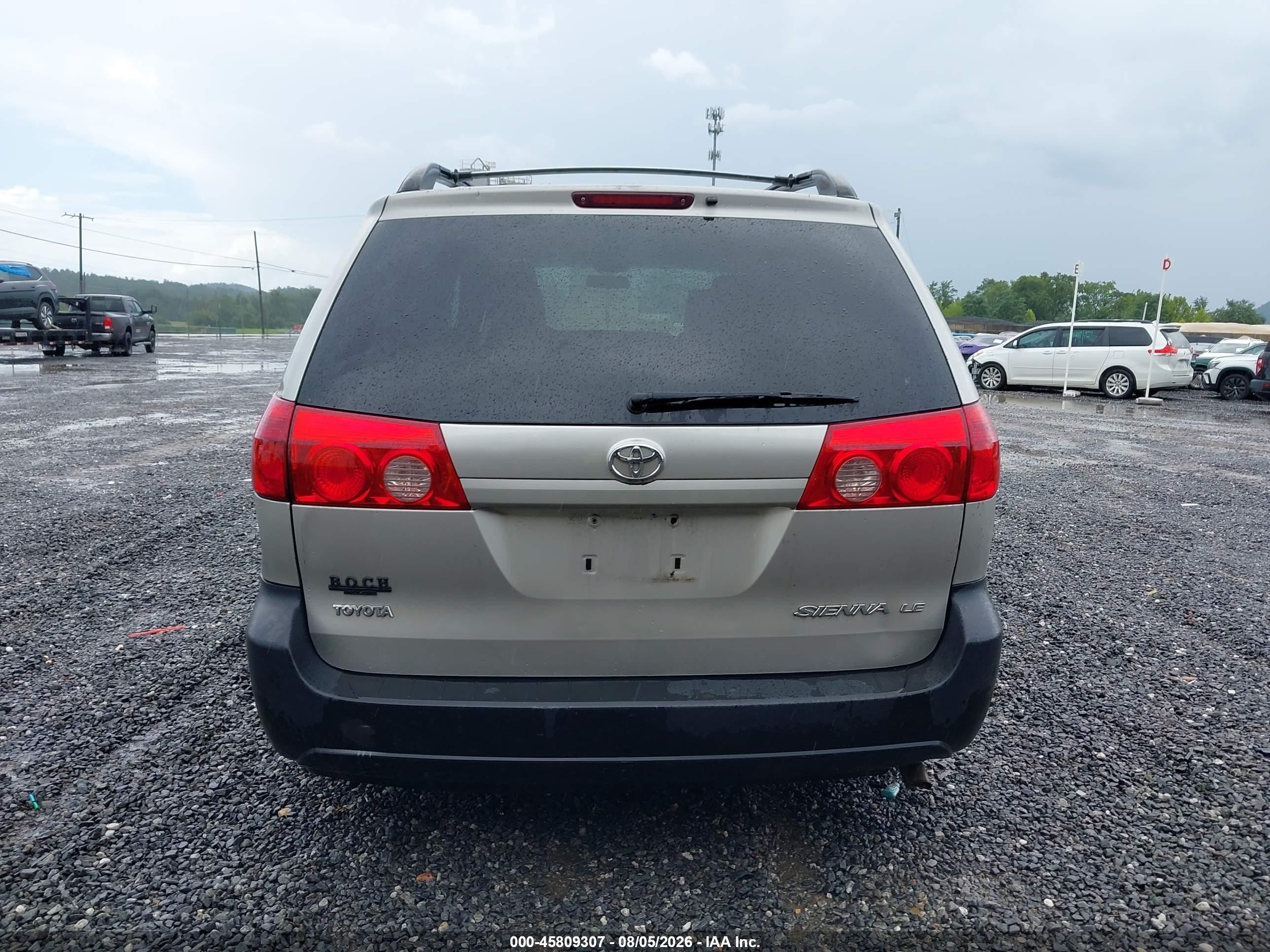 2009 Toyota Sienna Le Серый vin: 5TDZK23C89S230401