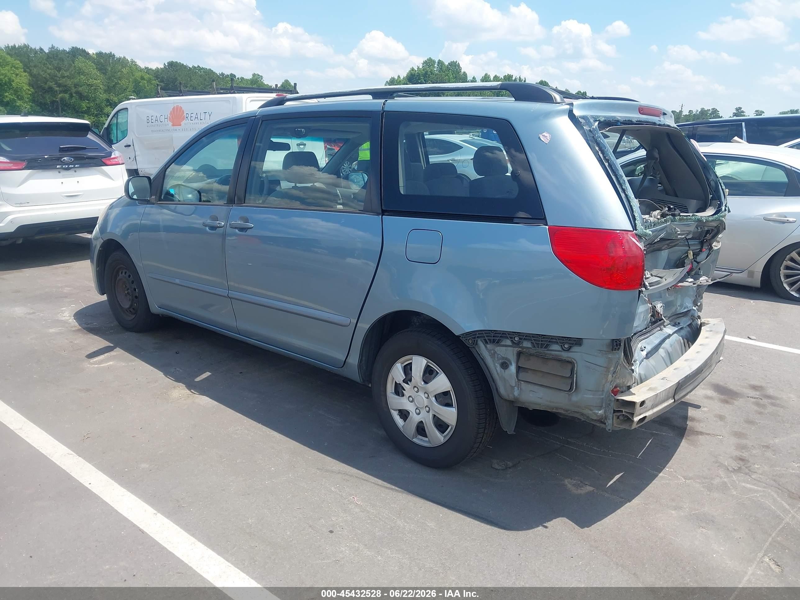 2007 Toyota Sienna Ce Blue vin: 5TDZK23C97S001089