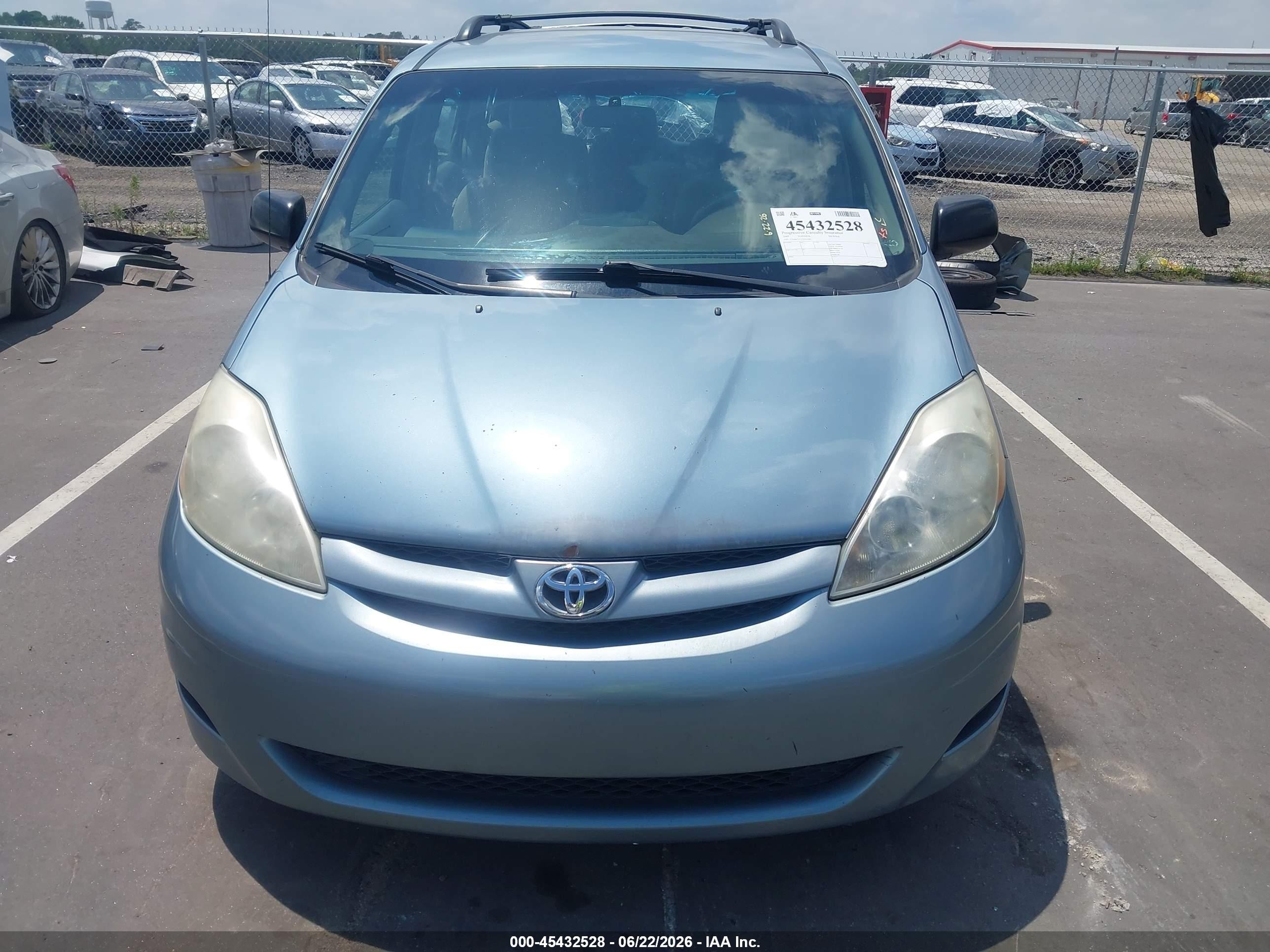 2007 Toyota Sienna Ce Blue vin: 5TDZK23C97S001089