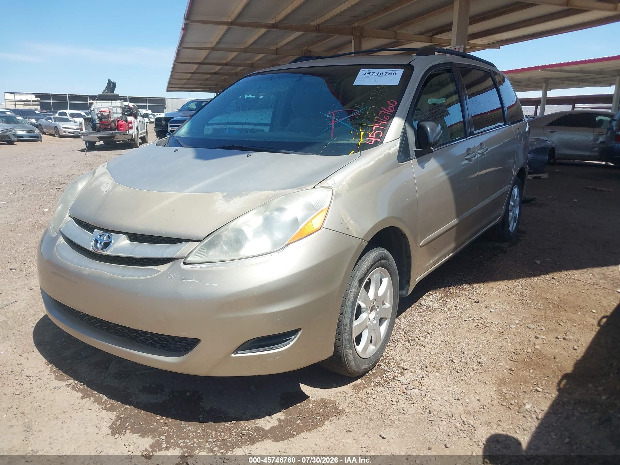 2007 Toyota Sienna Le Tan vin: 5TDZK23C97S012982