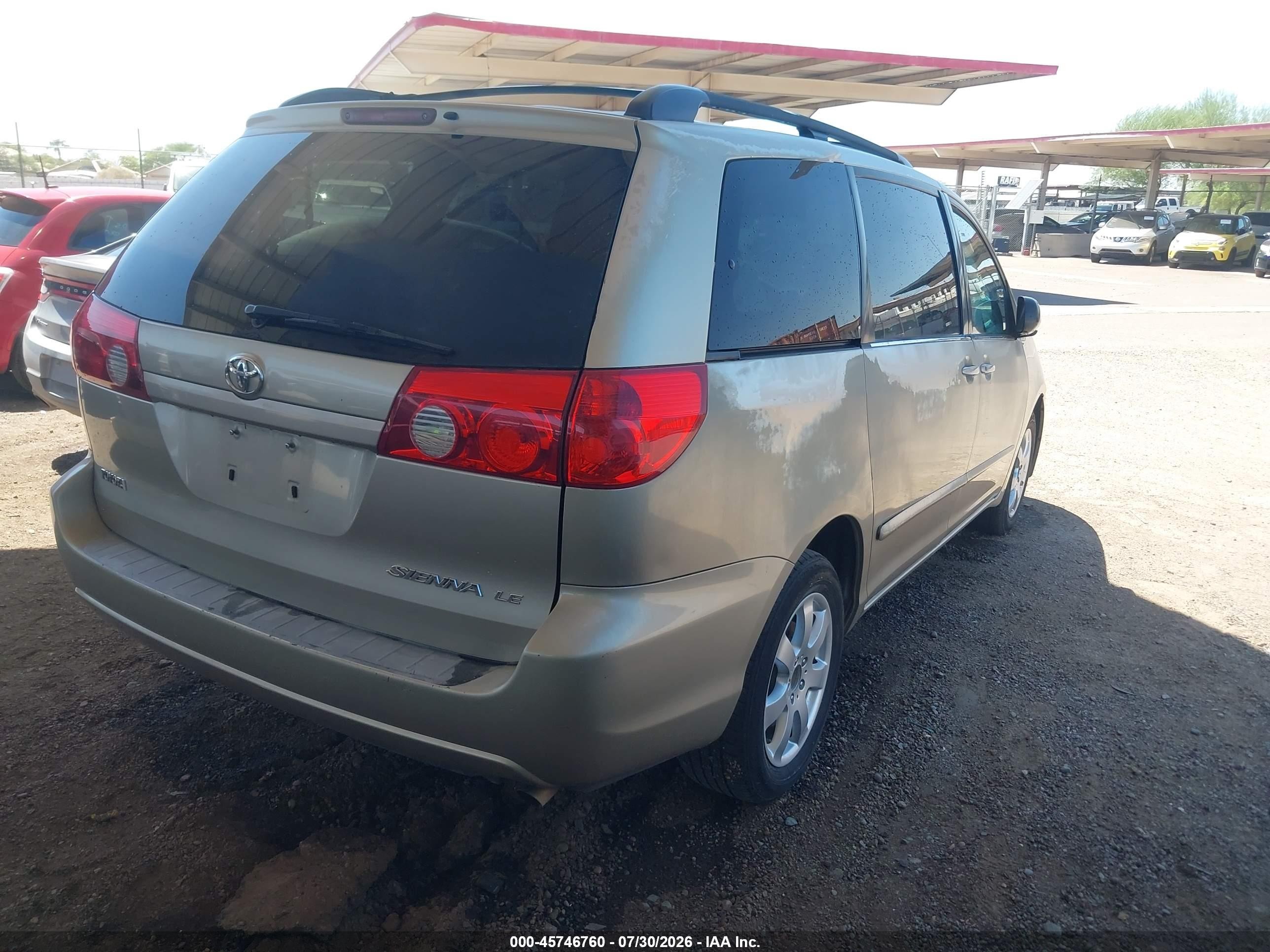 2007 Toyota Sienna Le Tan vin: 5TDZK23C97S012982