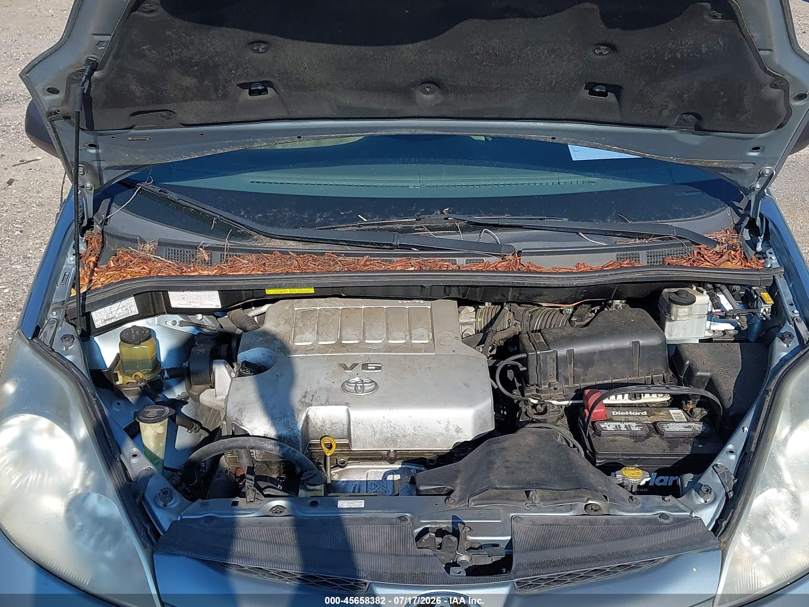 2007 Toyota Sienna Ce Light Blue vin: 5TDZK23C97S023027