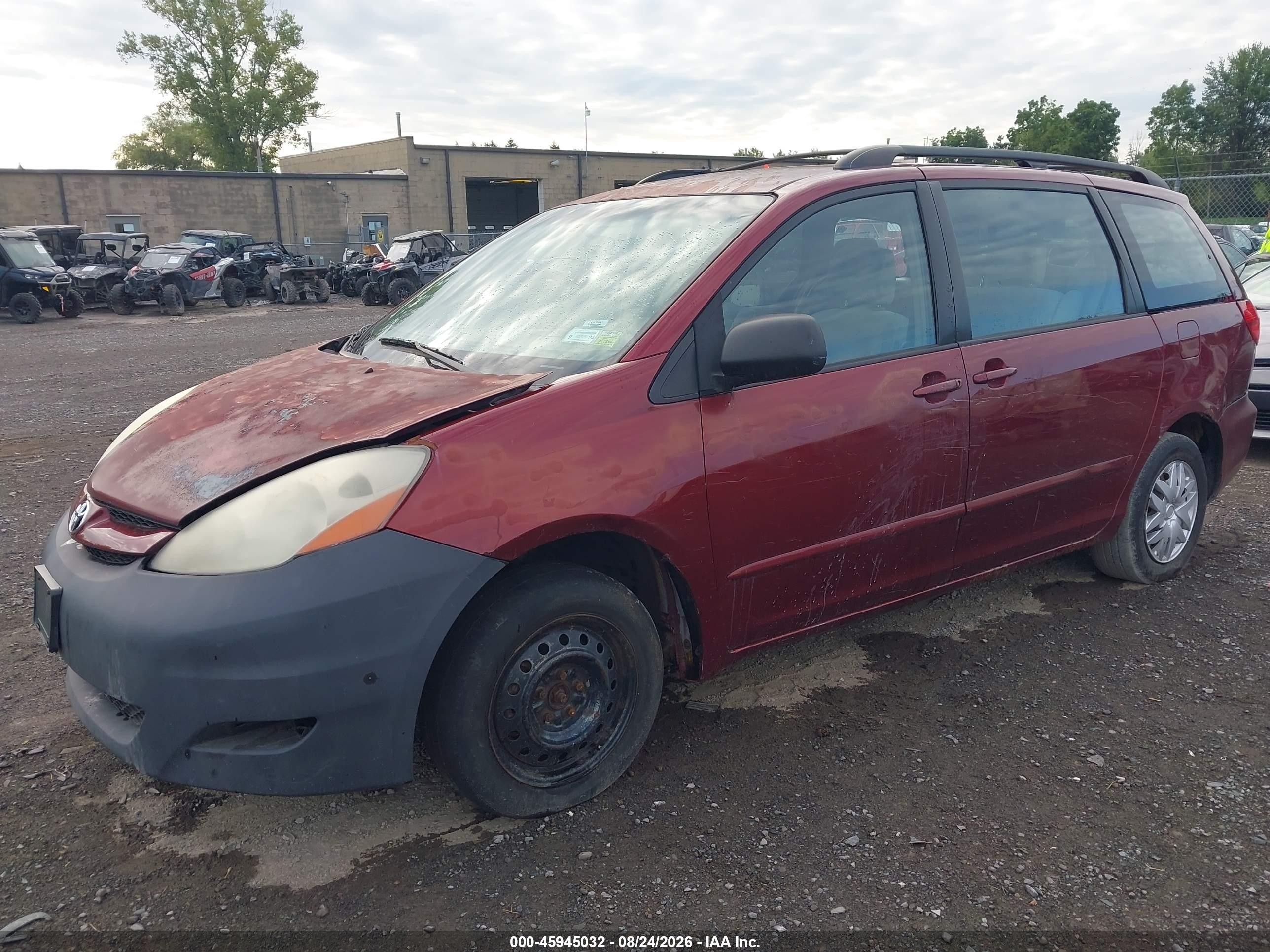 2007 Toyota Sienna Ce Red vin: 5TDZK23C97S029460
