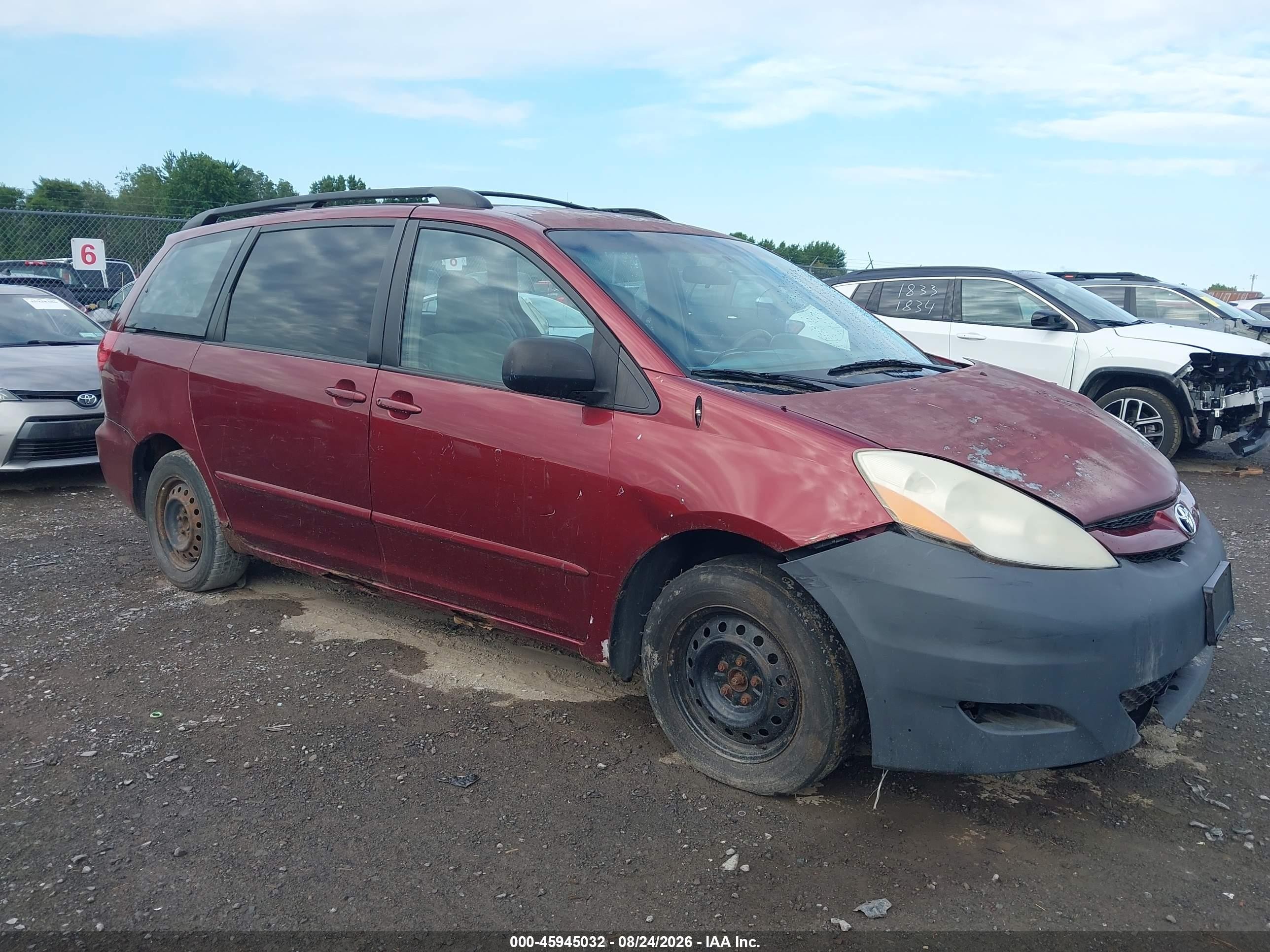 2007 Toyota Sienna Ce Red vin: 5TDZK23C97S029460