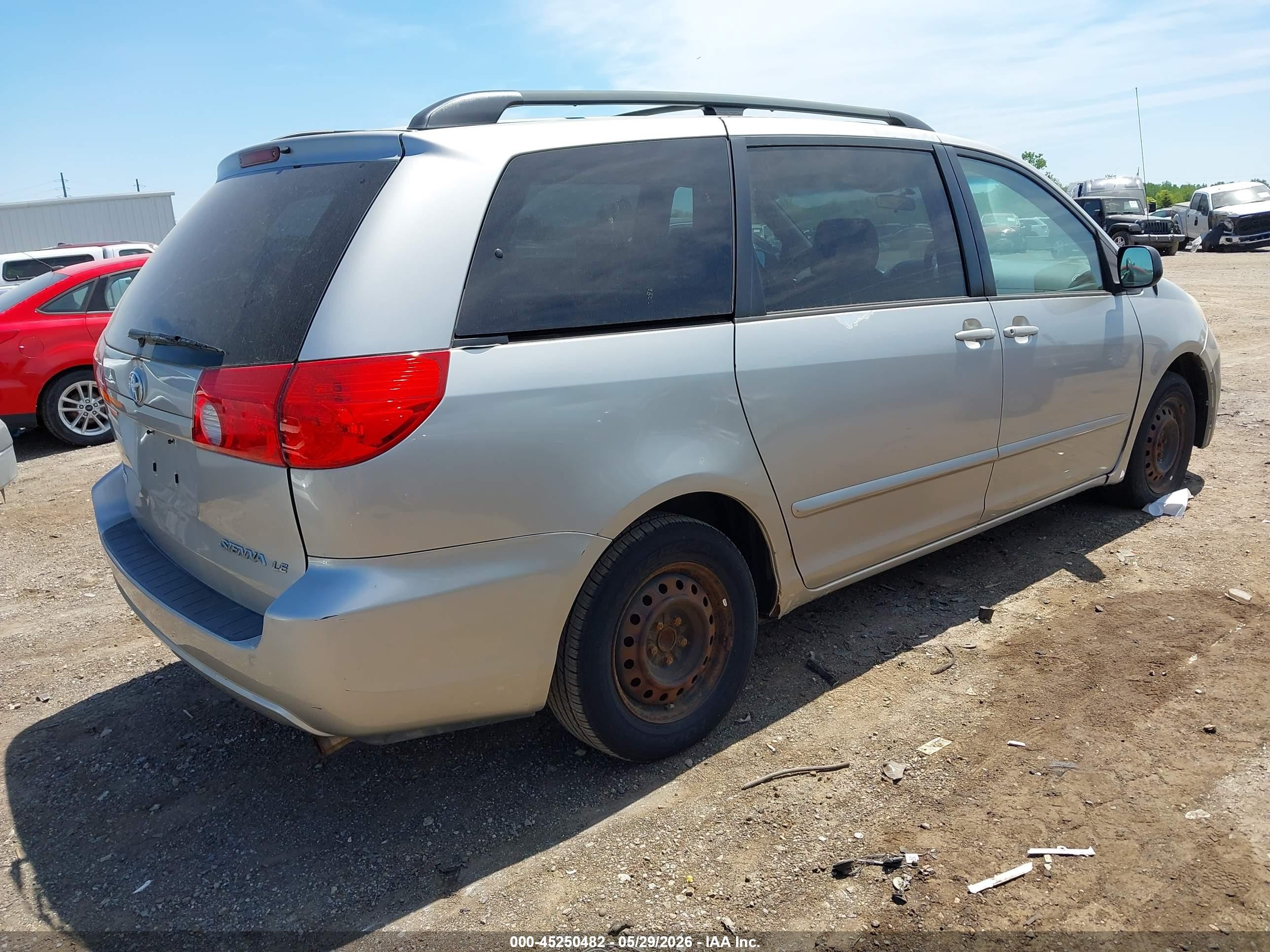 2007 Toyota Sienna Le Gold vin: 5TDZK23C97S052849