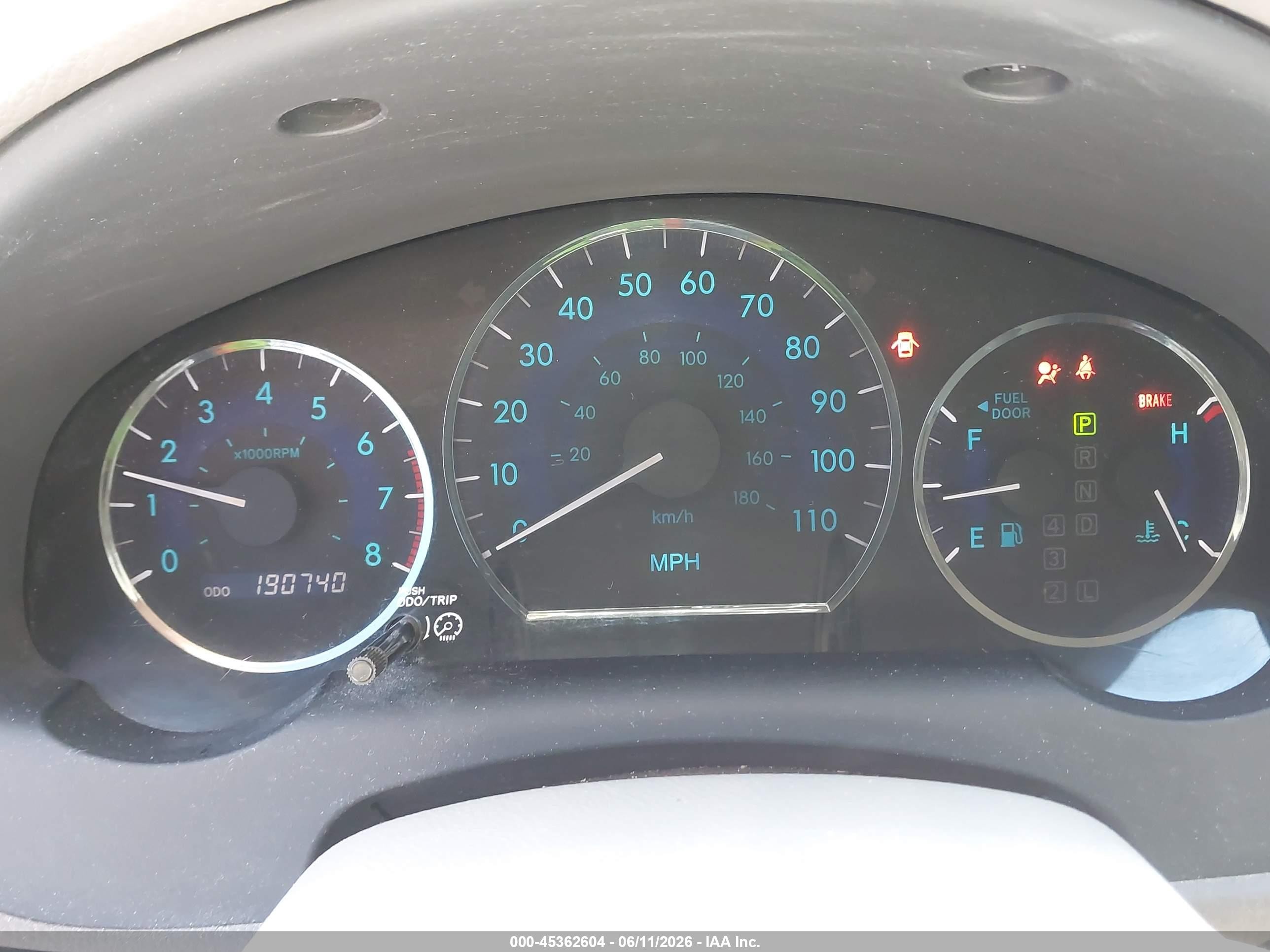 2008 Toyota Sienna Le Gold vin: 5TDZK23C98S109892