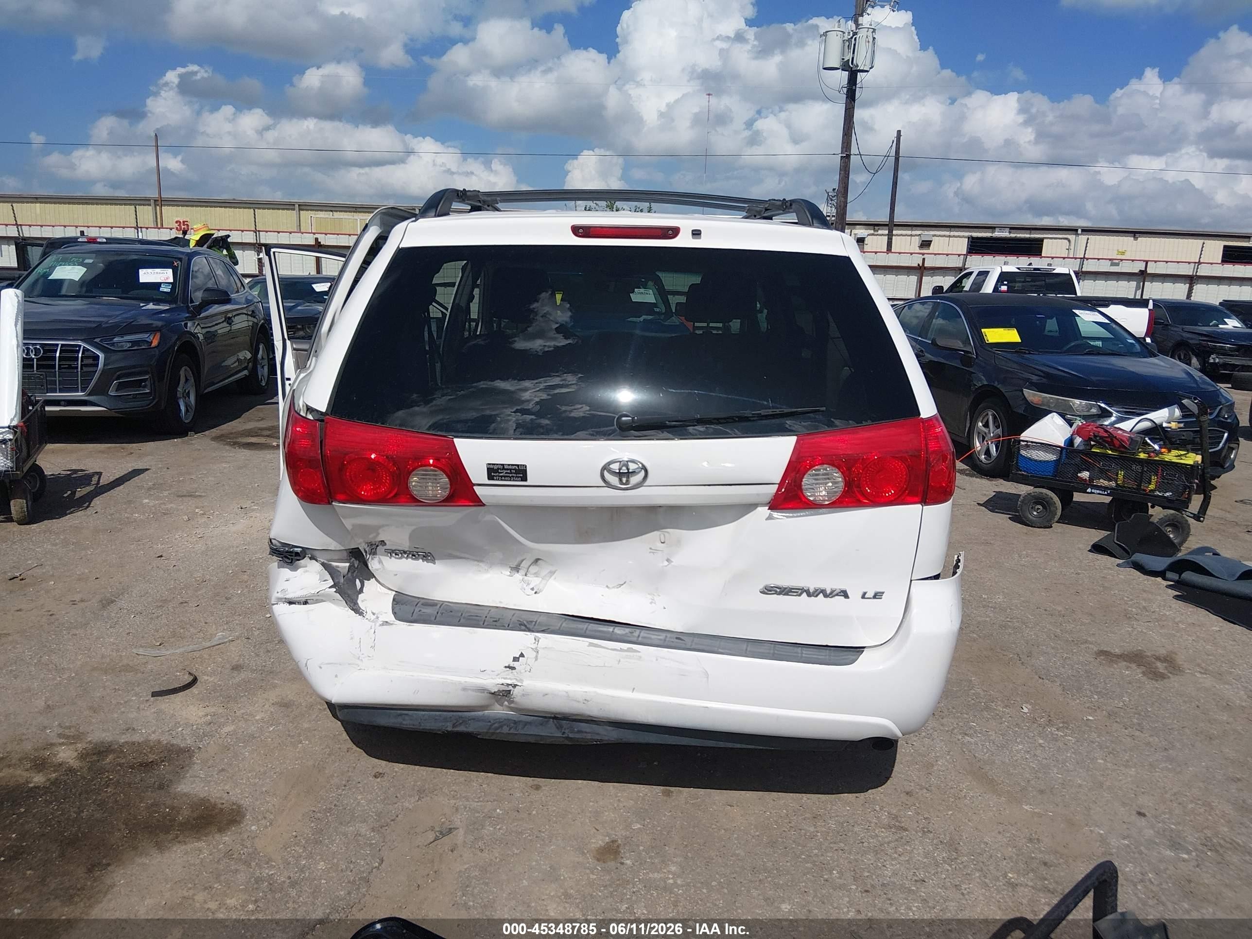 2008 Toyota Sienna Le Белый vin: 5TDZK23C98S190540