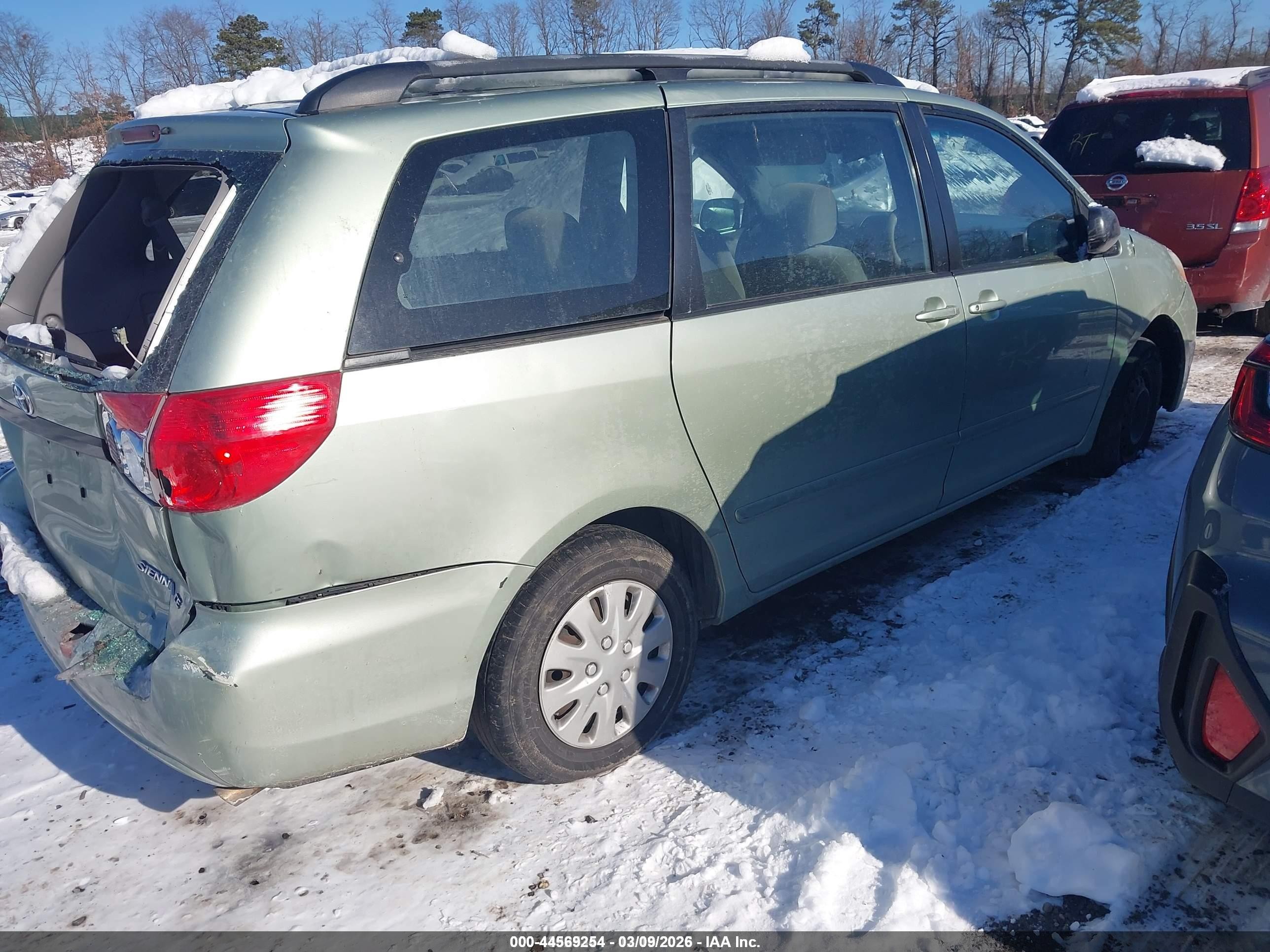 2008 Toyota Sienna Ce Зеленый vin: 5TDZK23C98S193583