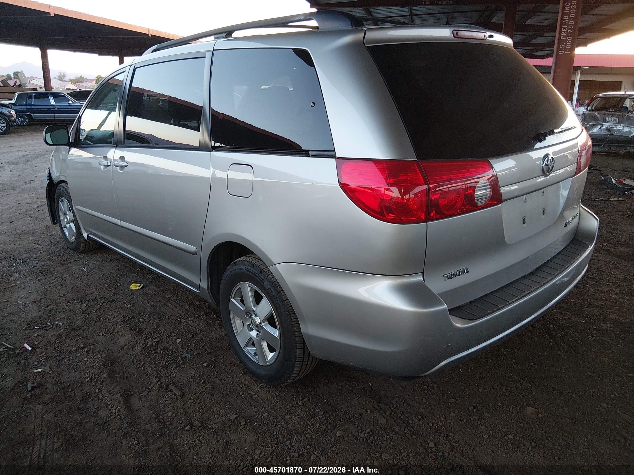 2008 Toyota Sienna Le Silver vin: 5TDZK23C98S195981