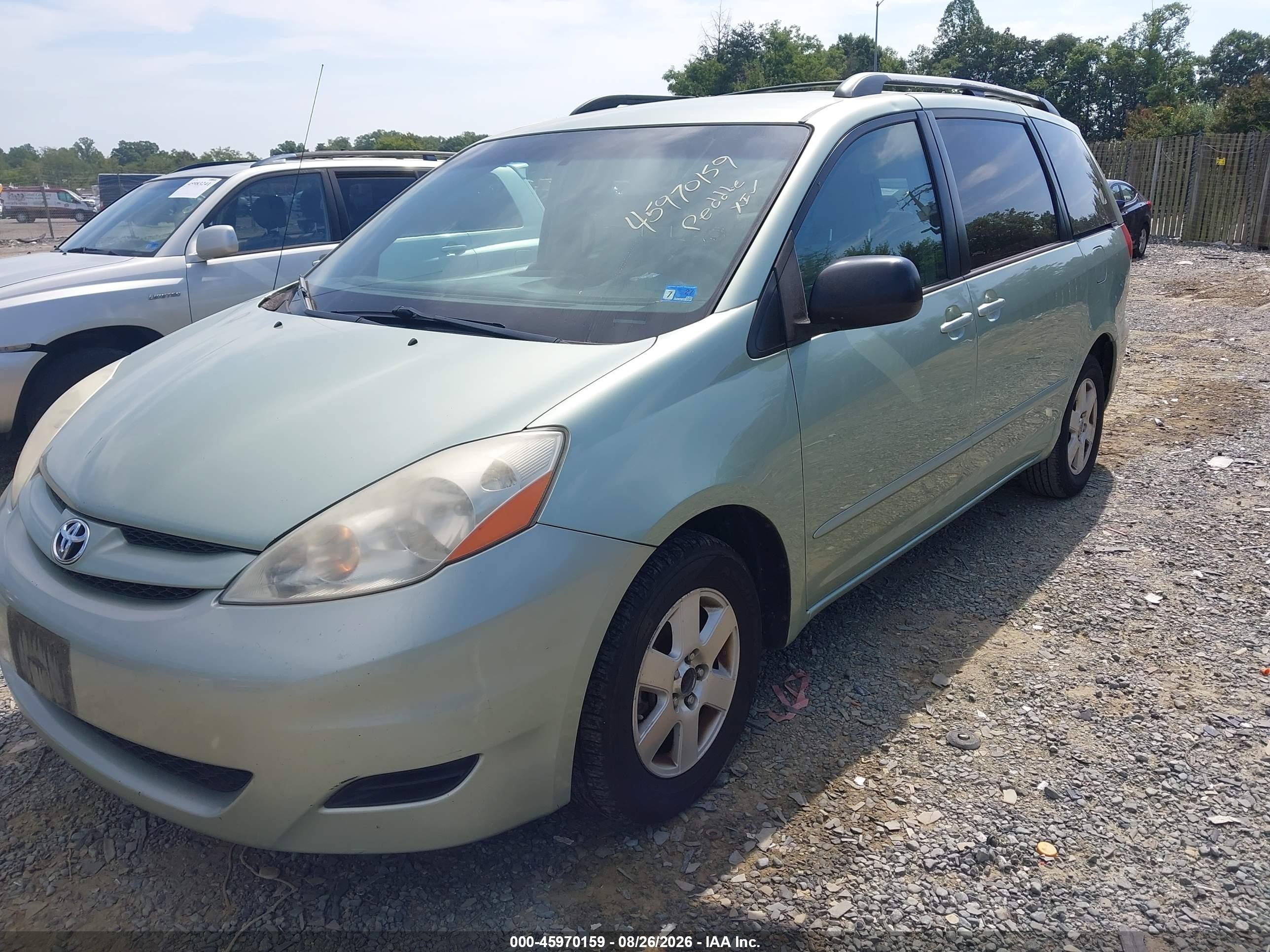 2008 Toyota Sienna Le Зеленый vin: 5TDZK23C98S221379