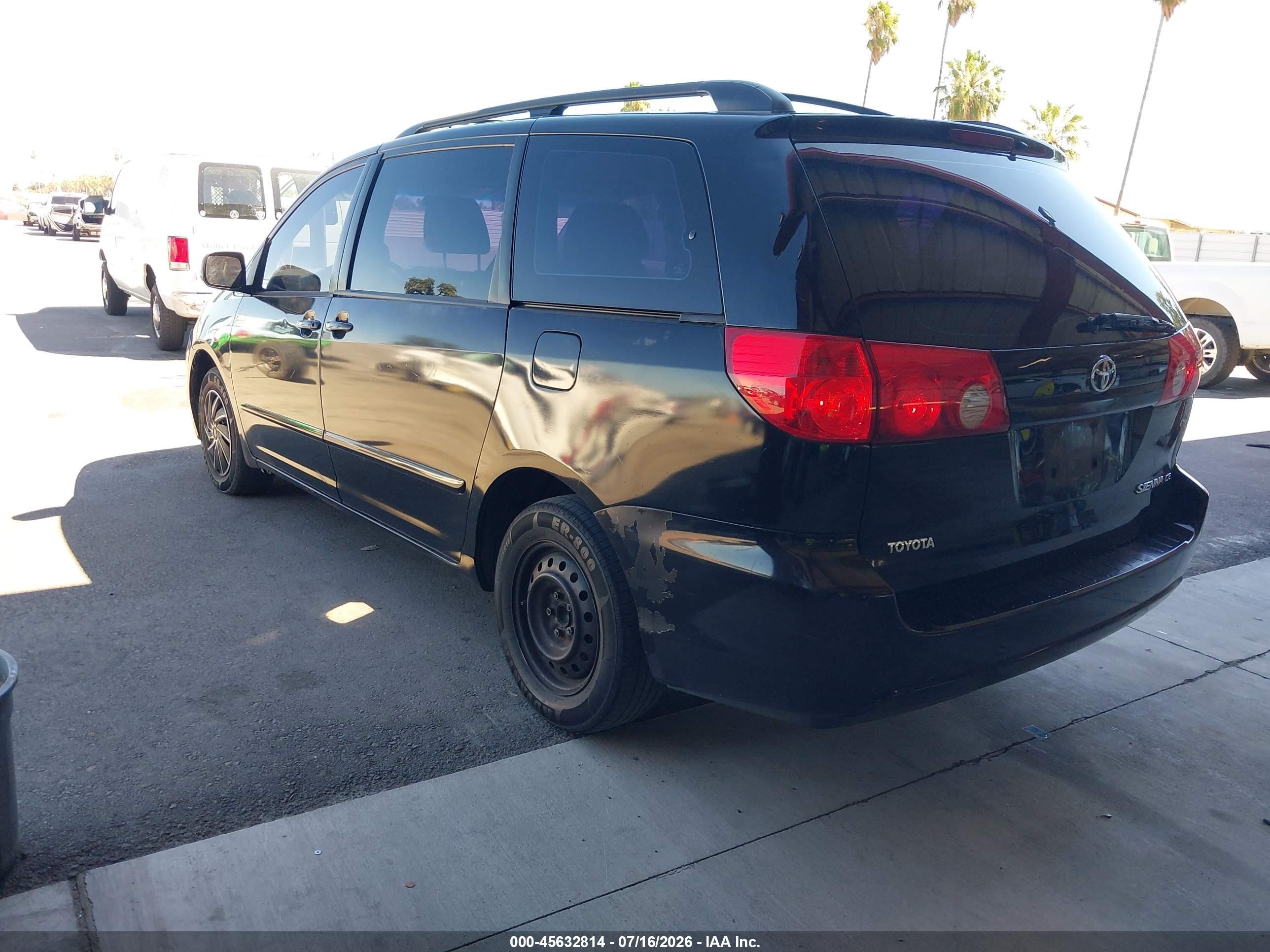 2009 Toyota Sienna Ce Black vin: 5TDZK23C99S263682