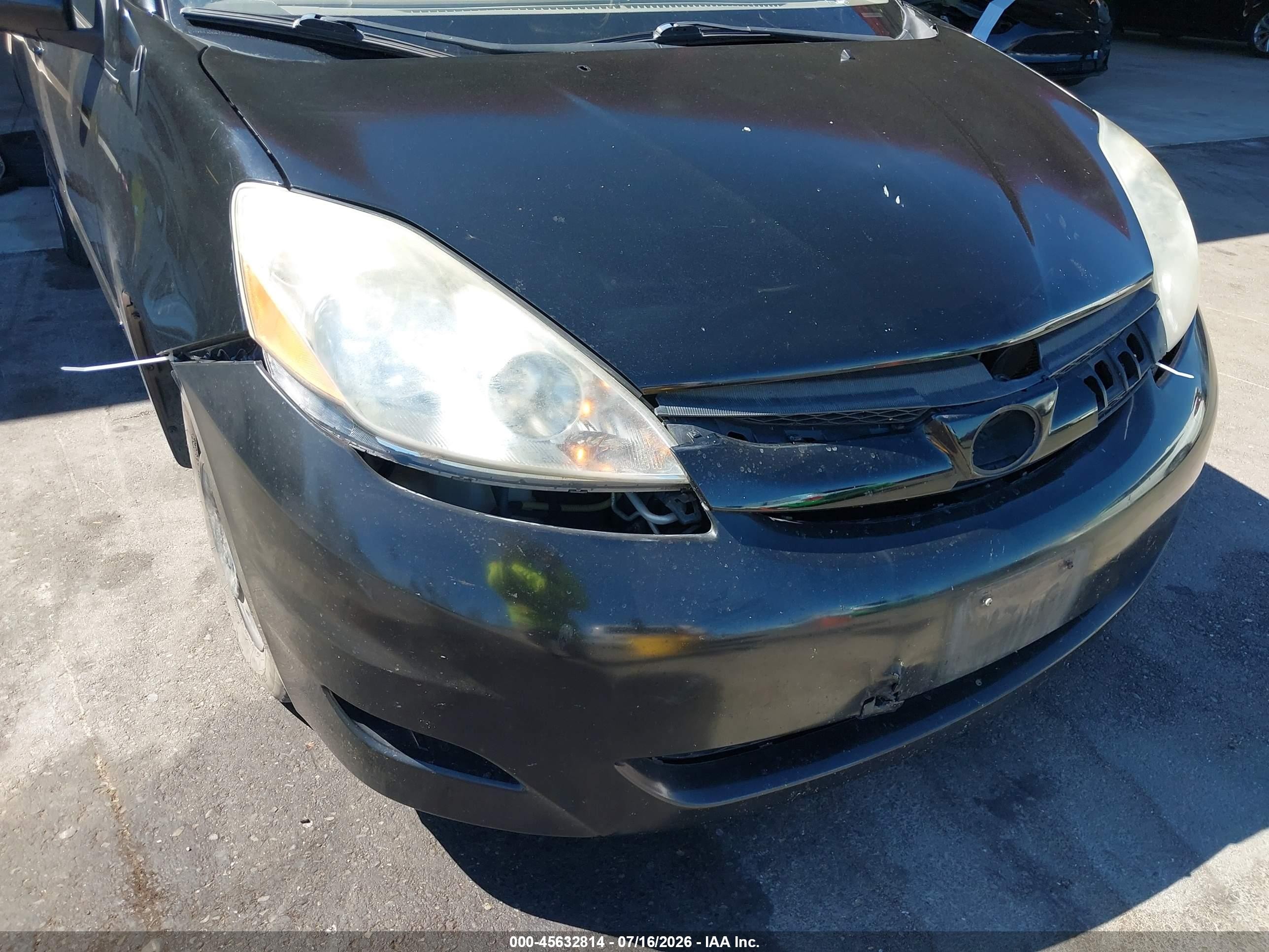 2009 Toyota Sienna Ce Black vin: 5TDZK23C99S263682