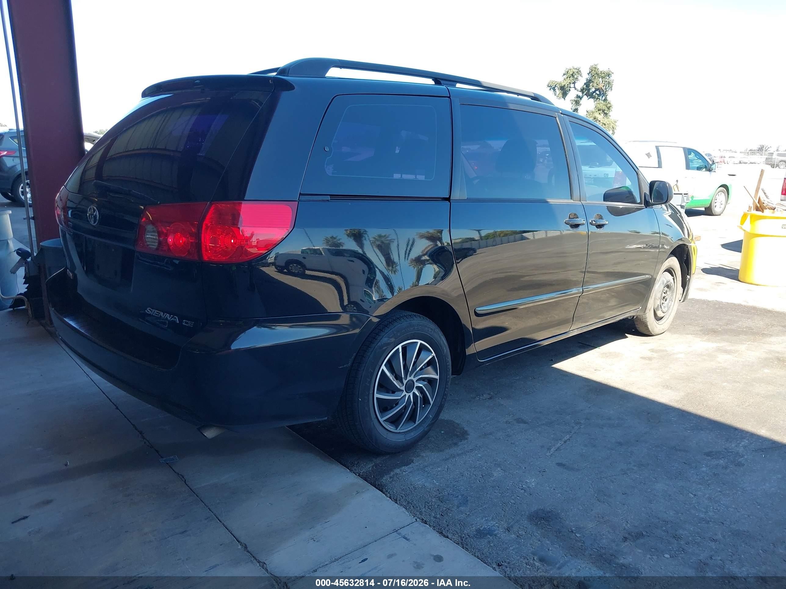 2009 Toyota Sienna Ce Black vin: 5TDZK23C99S263682