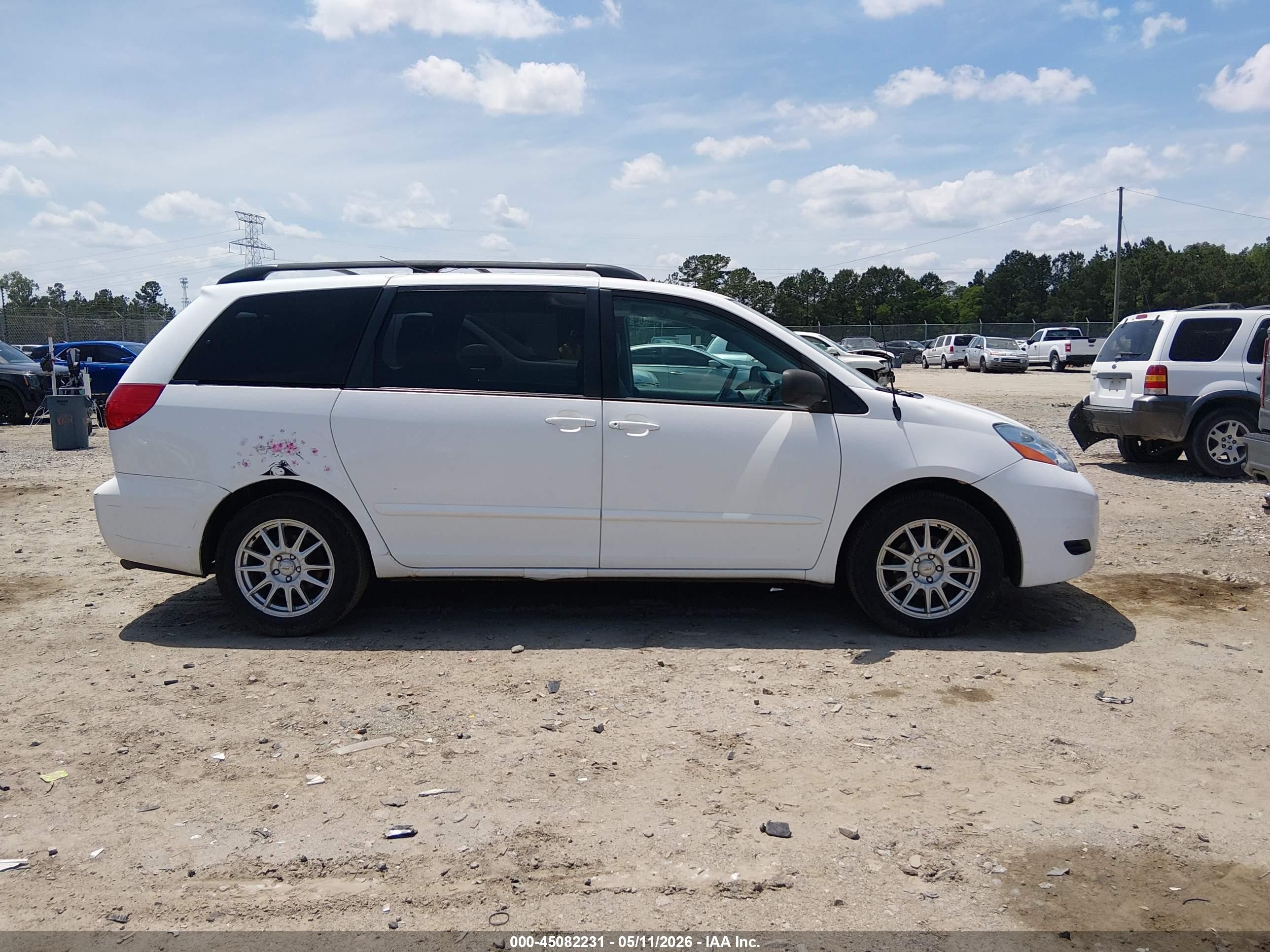 2009 Toyota Sienna Le Белый vin: 5TDZK23C99S266646