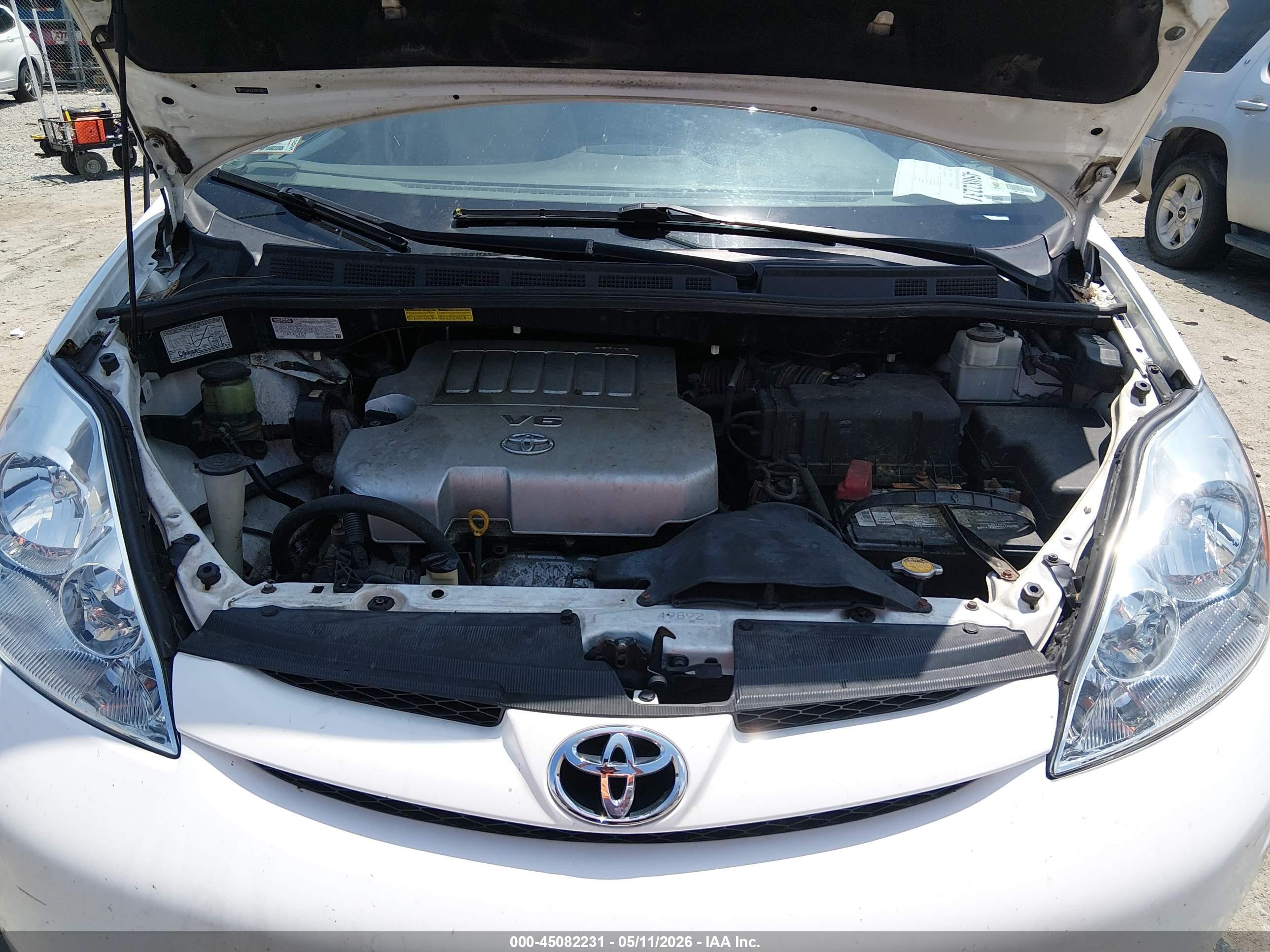 2009 Toyota Sienna Le Белый vin: 5TDZK23C99S266646