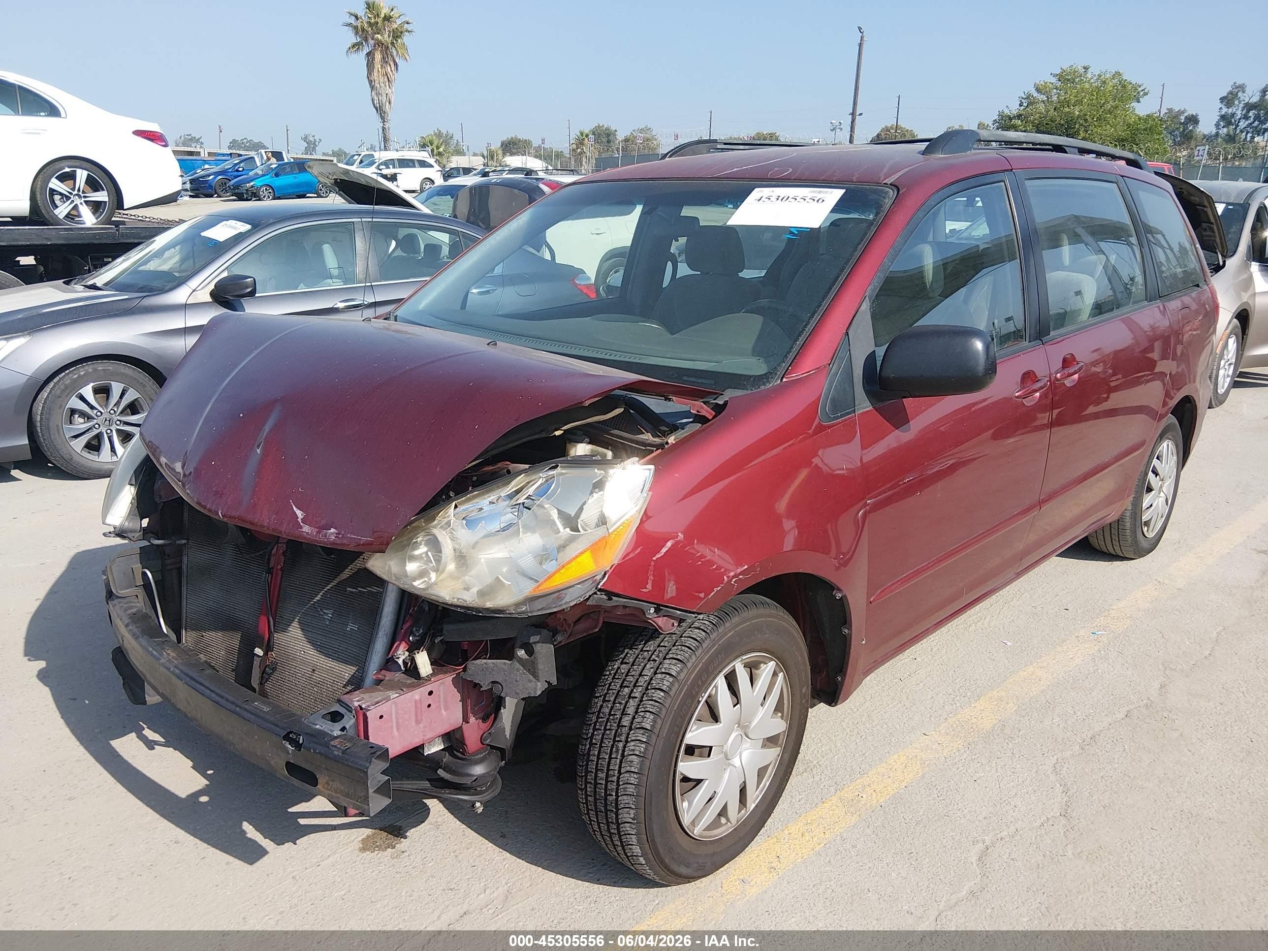 2007 Toyota Sienna Ce Red vin: 5TDZK23CX7S067716
