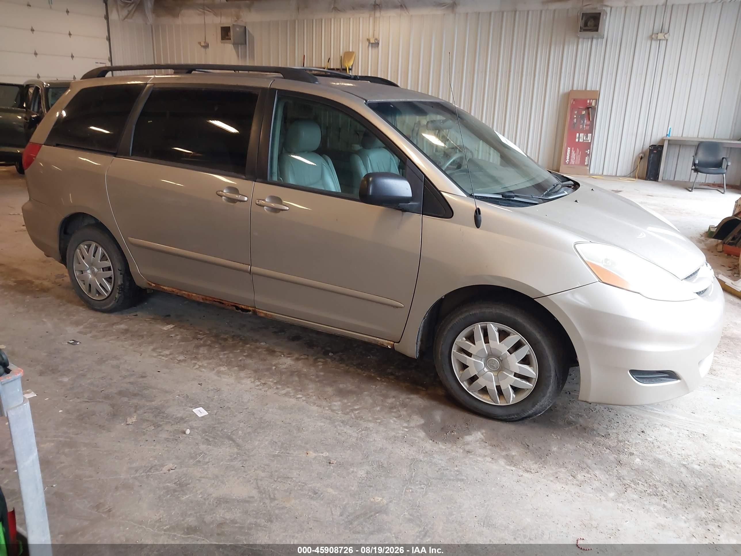 2007 Toyota Sienna Le Желто-коричневый vin: 5TDZK23CX7S078876