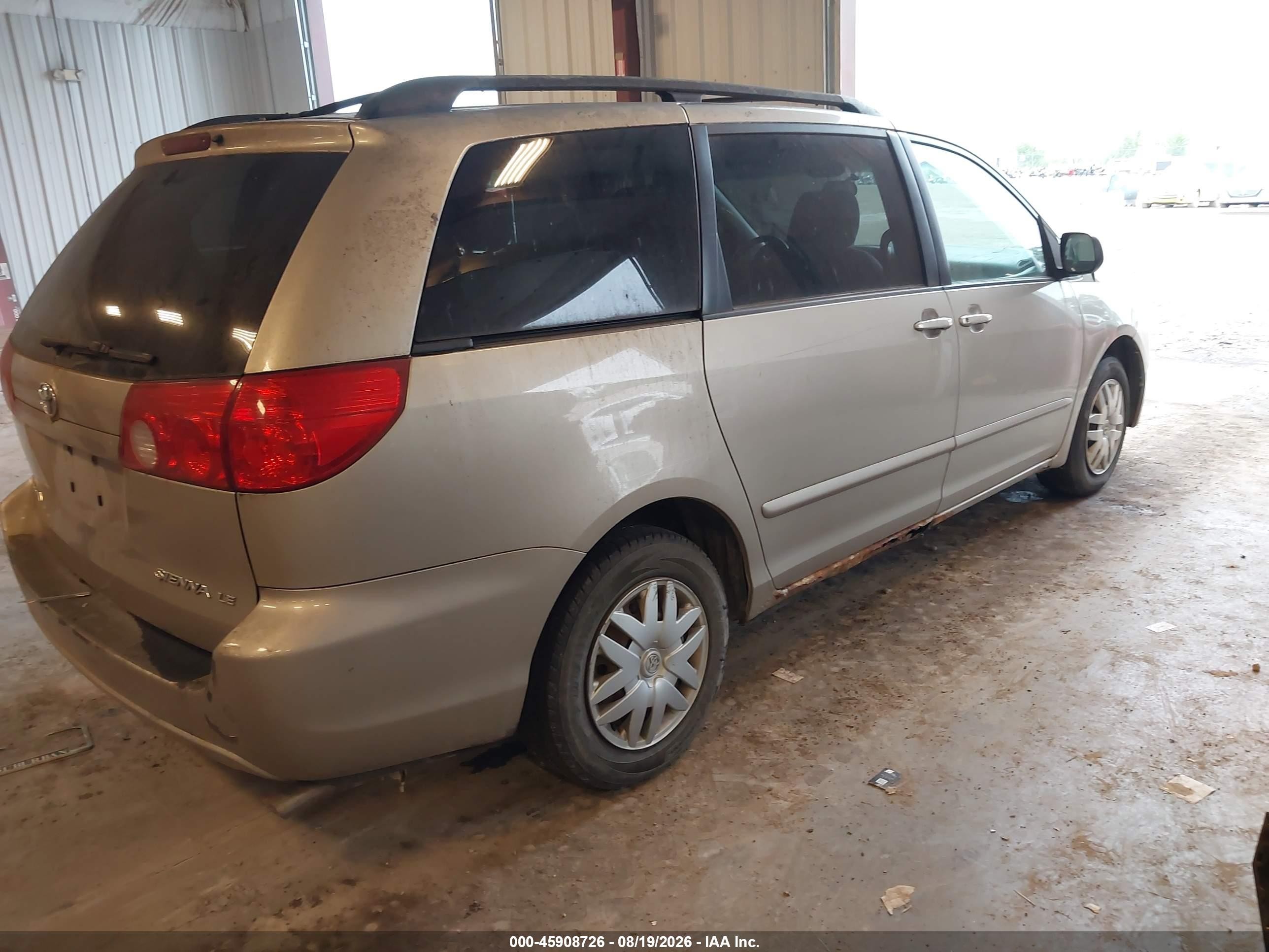 2007 Toyota Sienna Le Желто-коричневый vin: 5TDZK23CX7S078876