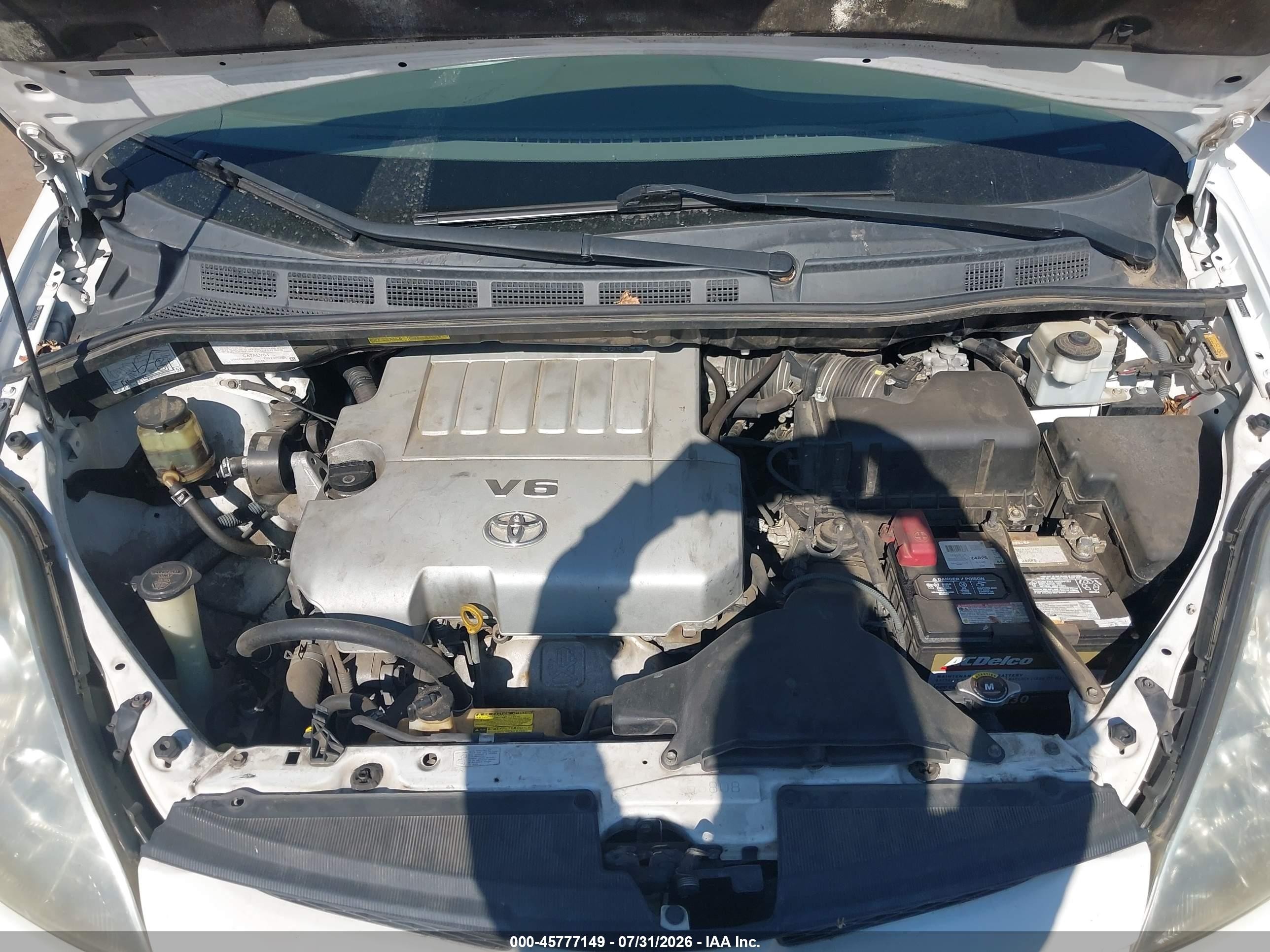 2007 Toyota Sienna Ce White vin: 5TDZK23CX7S091241