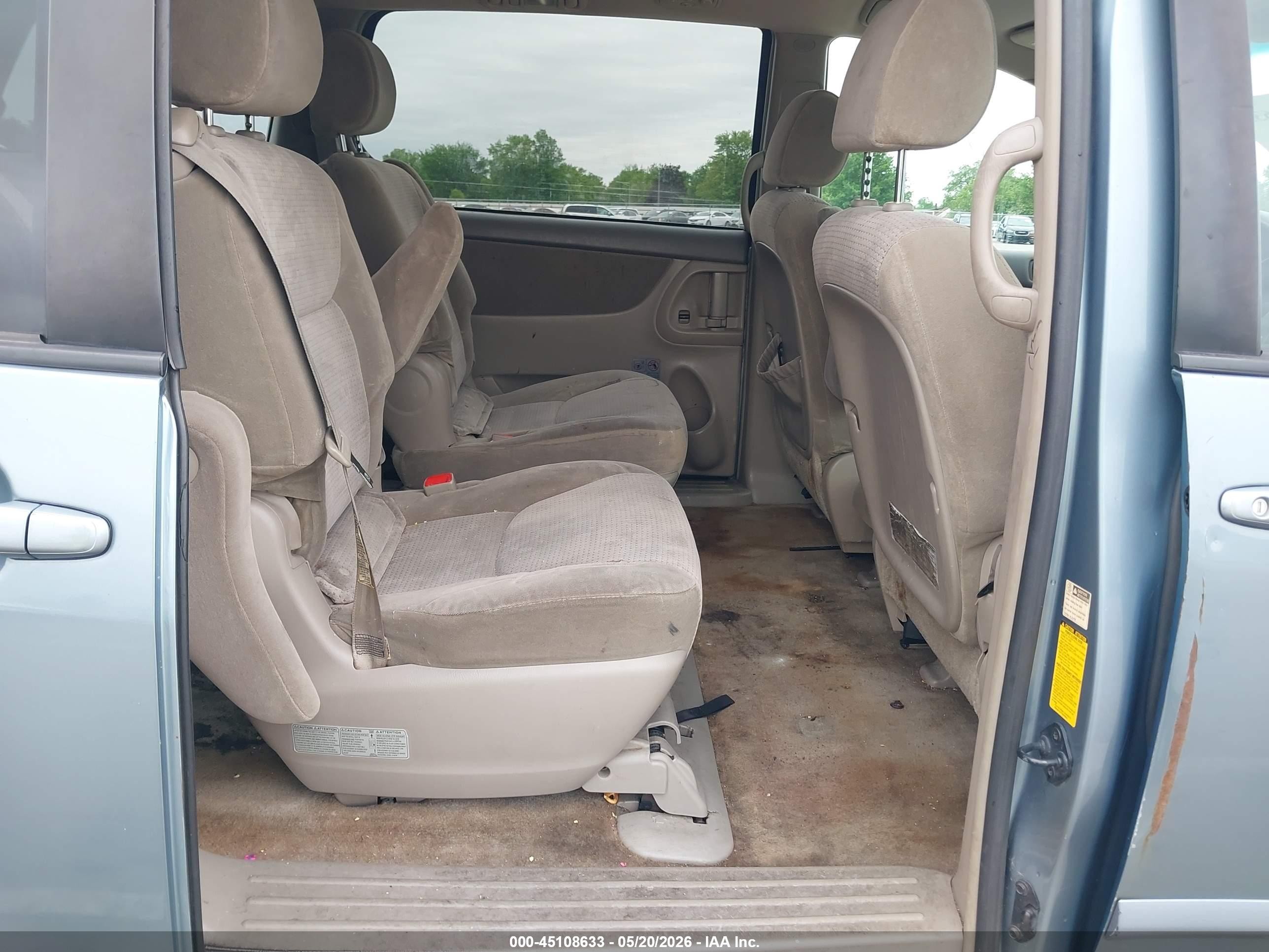 2008 Toyota Sienna Le Light Blue vin: 5TDZK23CX8S174122