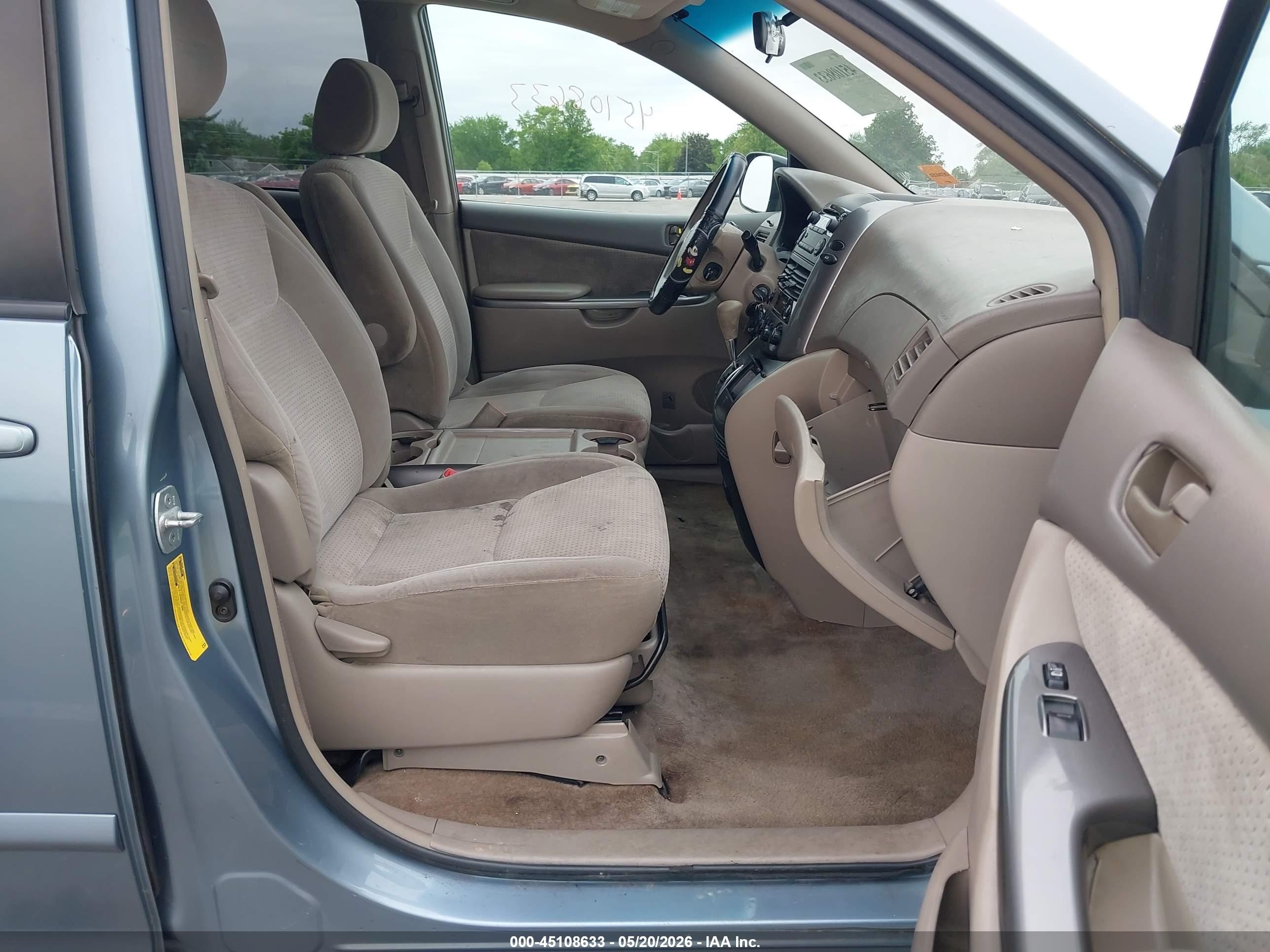 2008 Toyota Sienna Le Light Blue vin: 5TDZK23CX8S174122