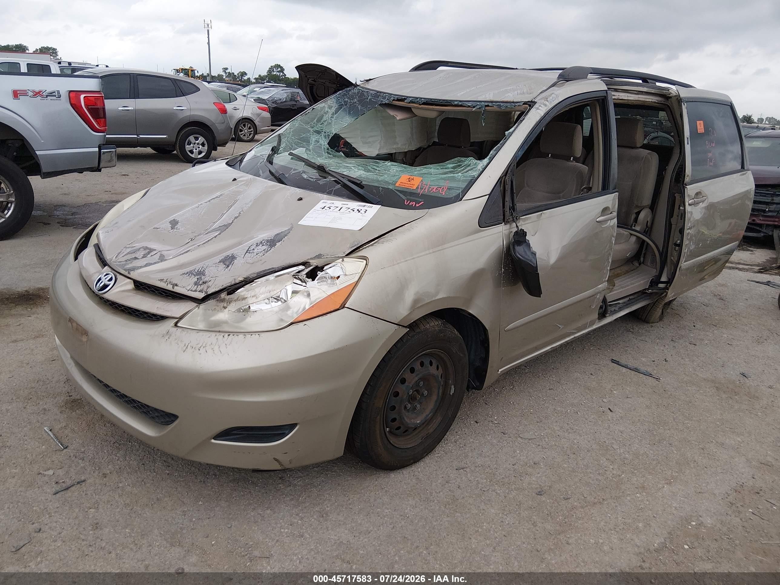 2008 Toyota Sienna Le Gold vin: 5TDZK23CX8S191244