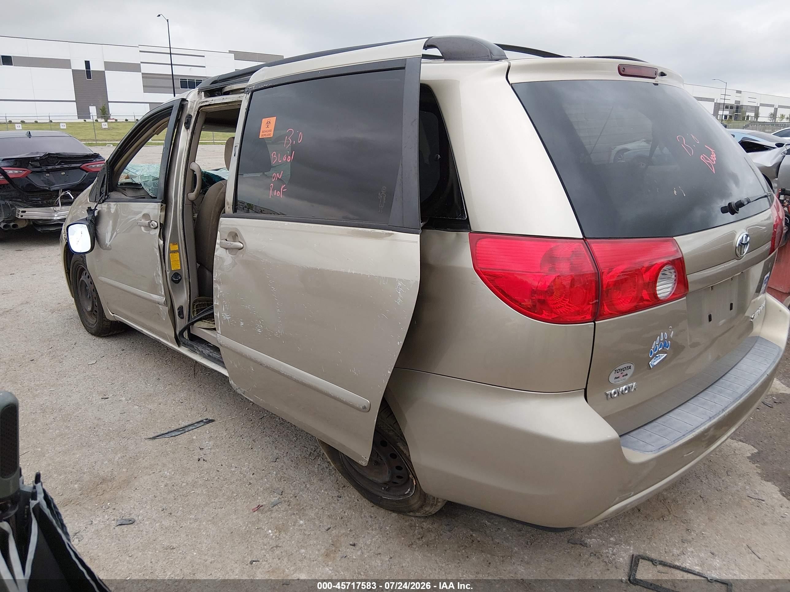 2008 Toyota Sienna Le Gold vin: 5TDZK23CX8S191244