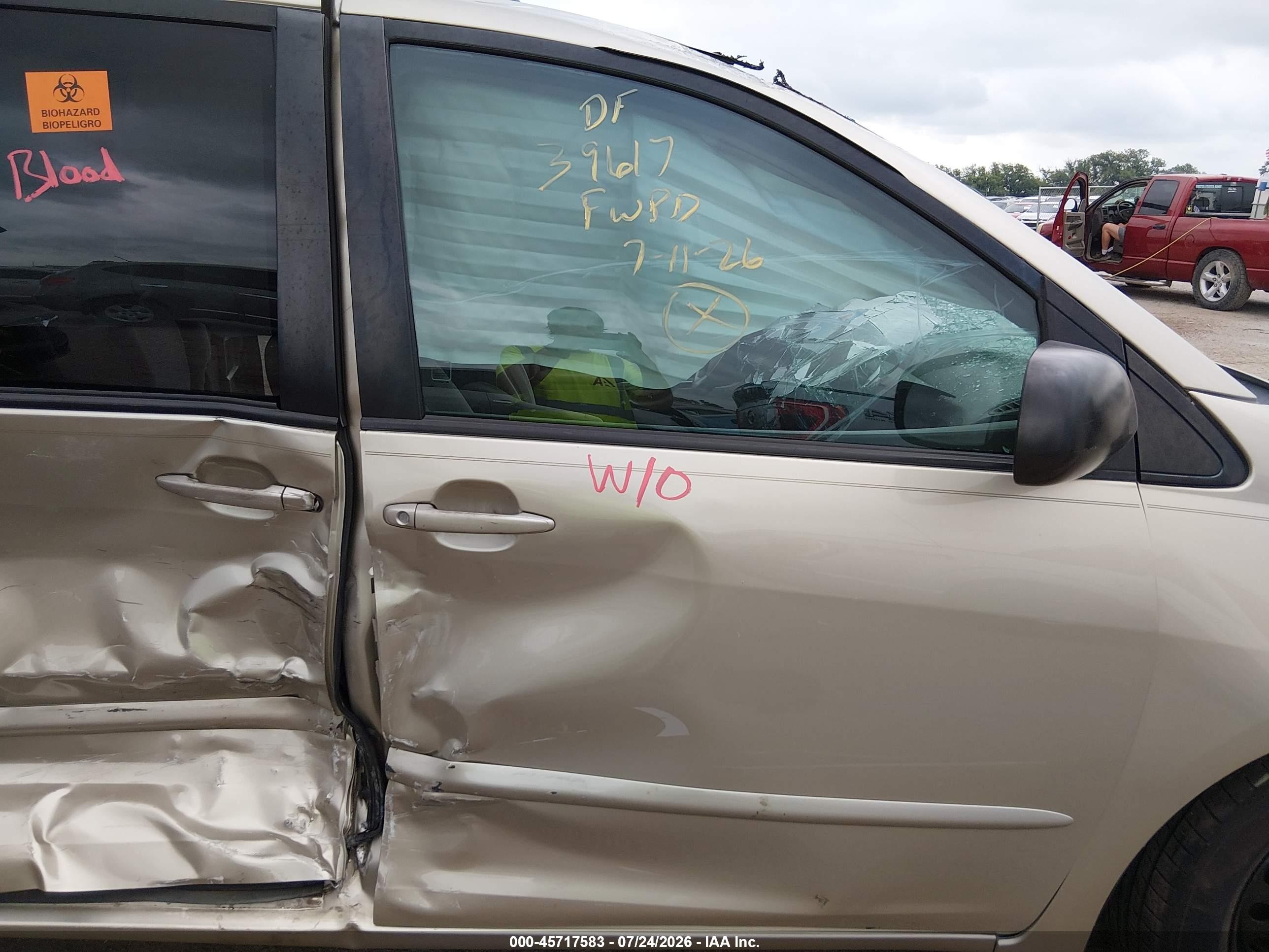2008 Toyota Sienna Le Gold vin: 5TDZK23CX8S191244