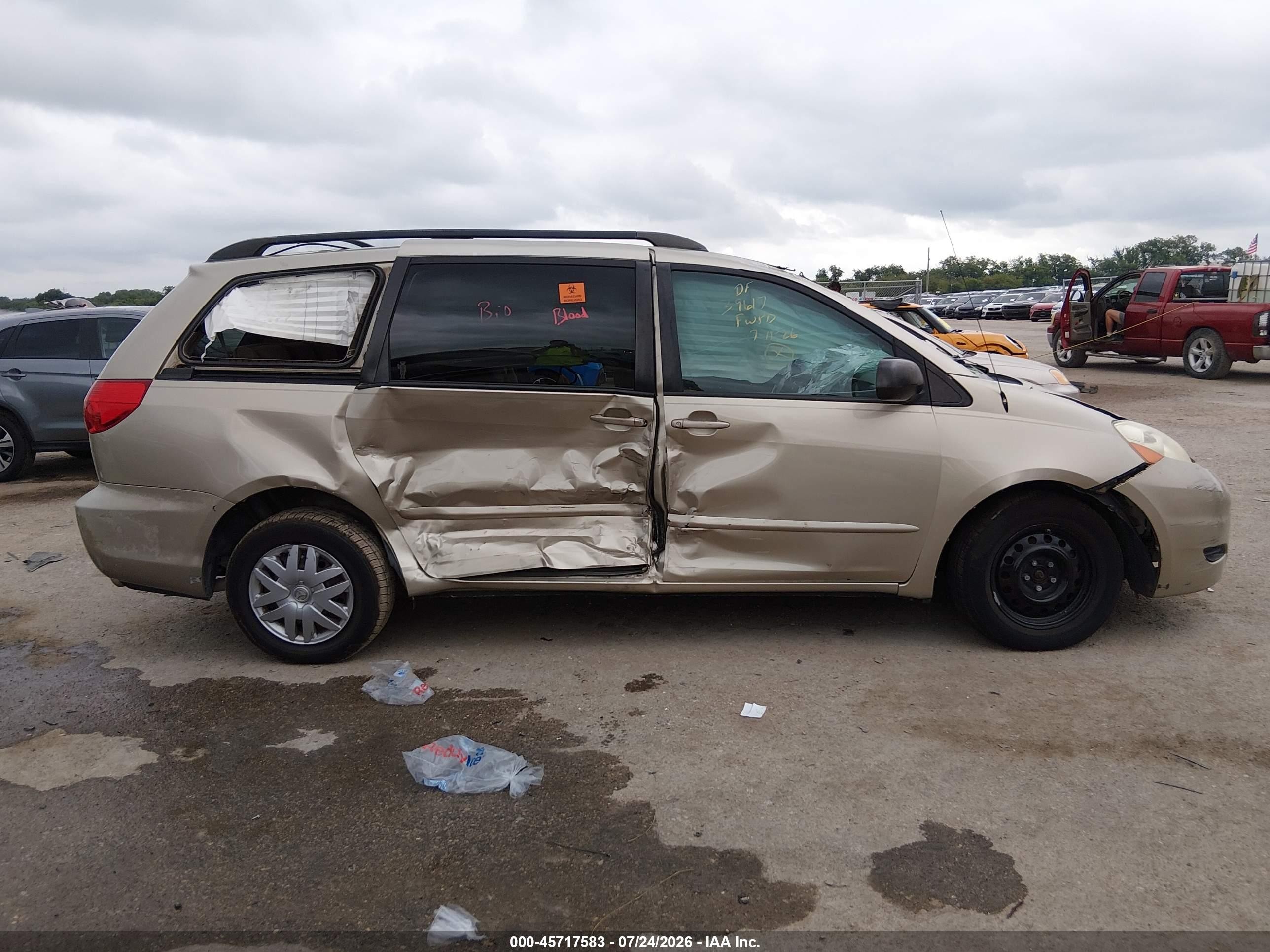2008 Toyota Sienna Le Gold vin: 5TDZK23CX8S191244