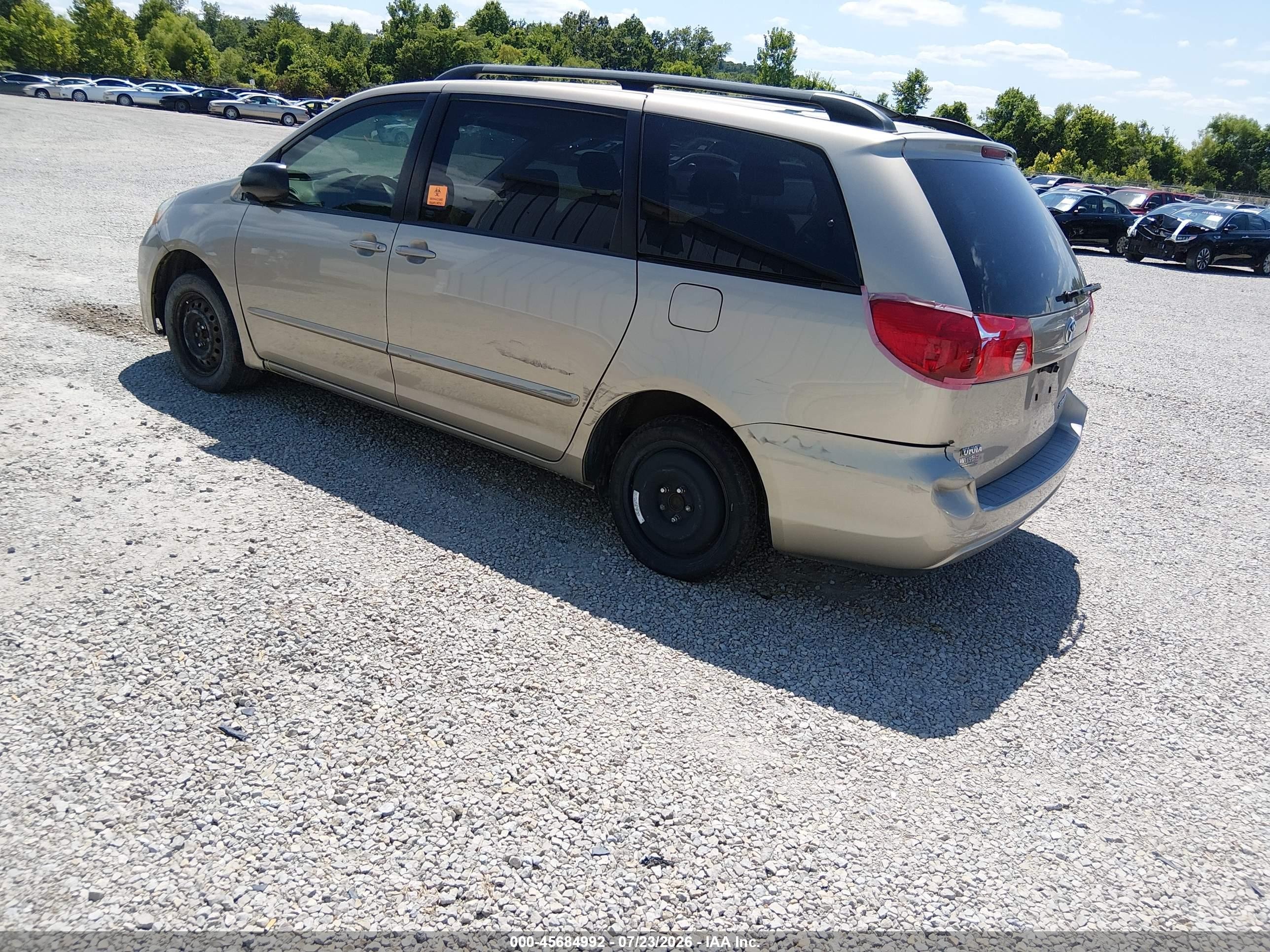 2008 Toyota Sienna Le Gold vin: 5TDZK23CX8S193219